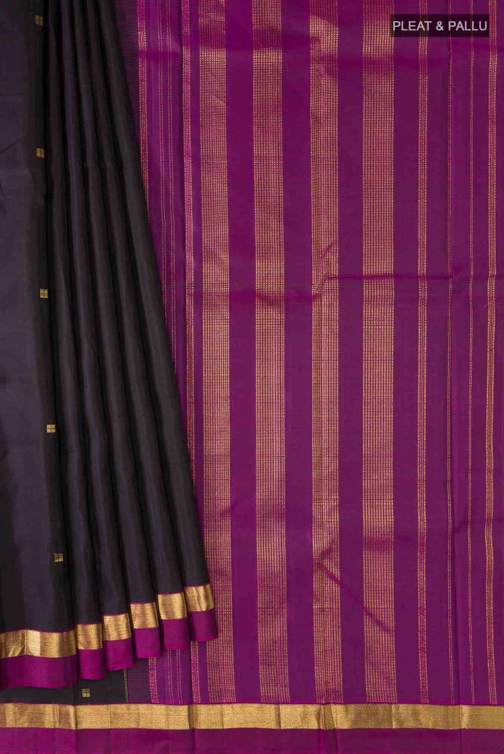 Black Kanchipuram Silk Saree