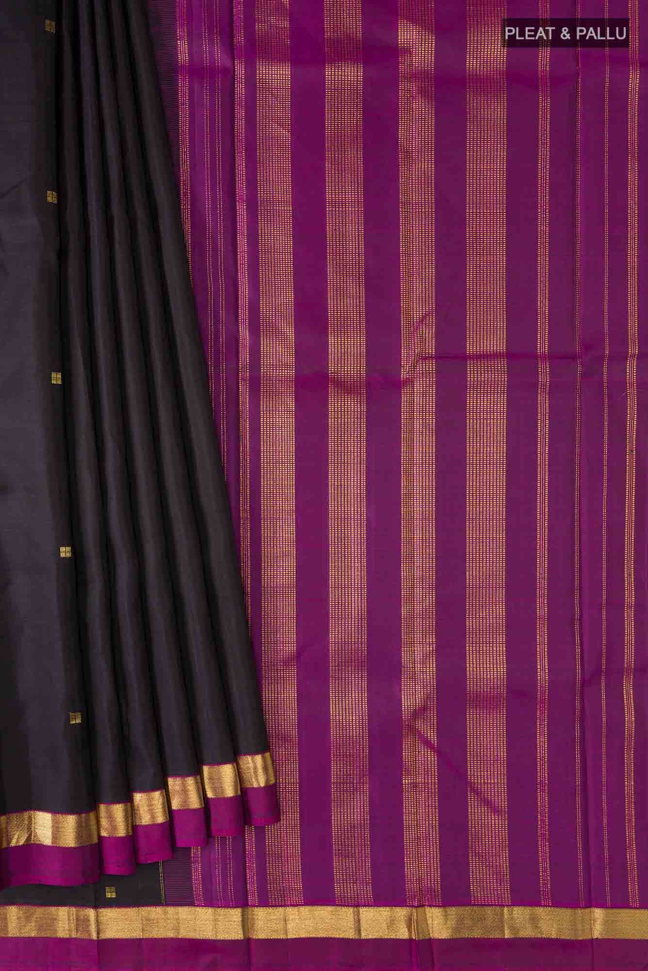 Black Kanchipuram Silk Saree