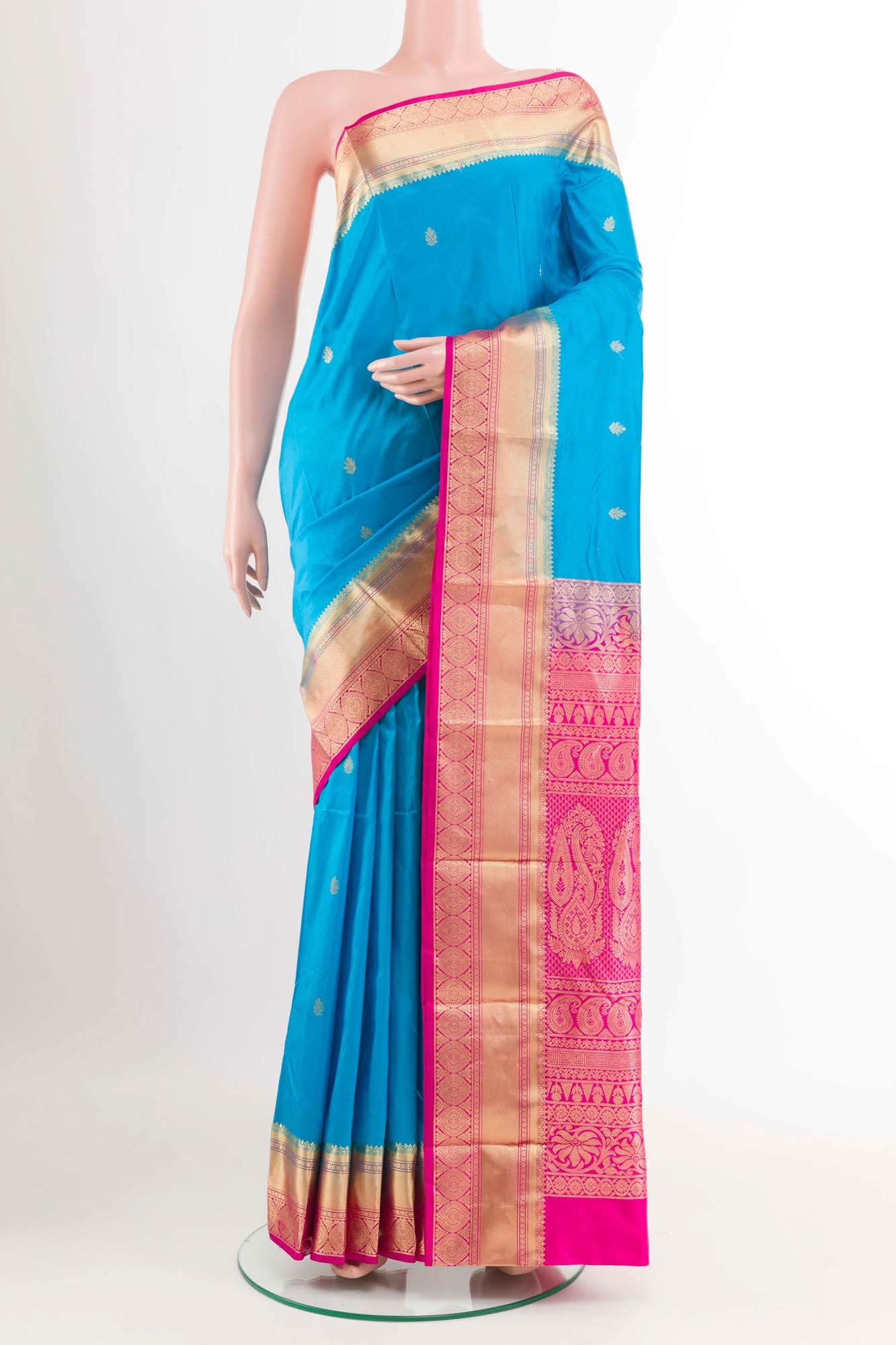 Blue Kanchipuram Silk Saree