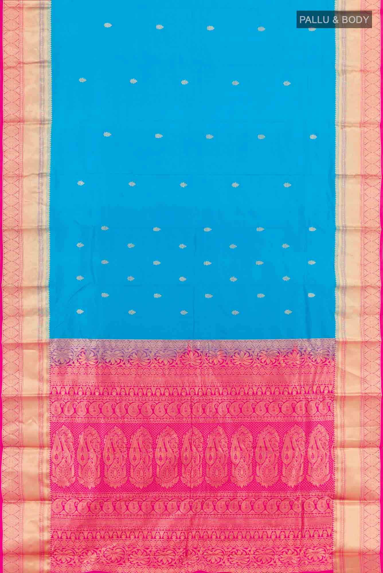Blue Kanchipuram Silk Saree