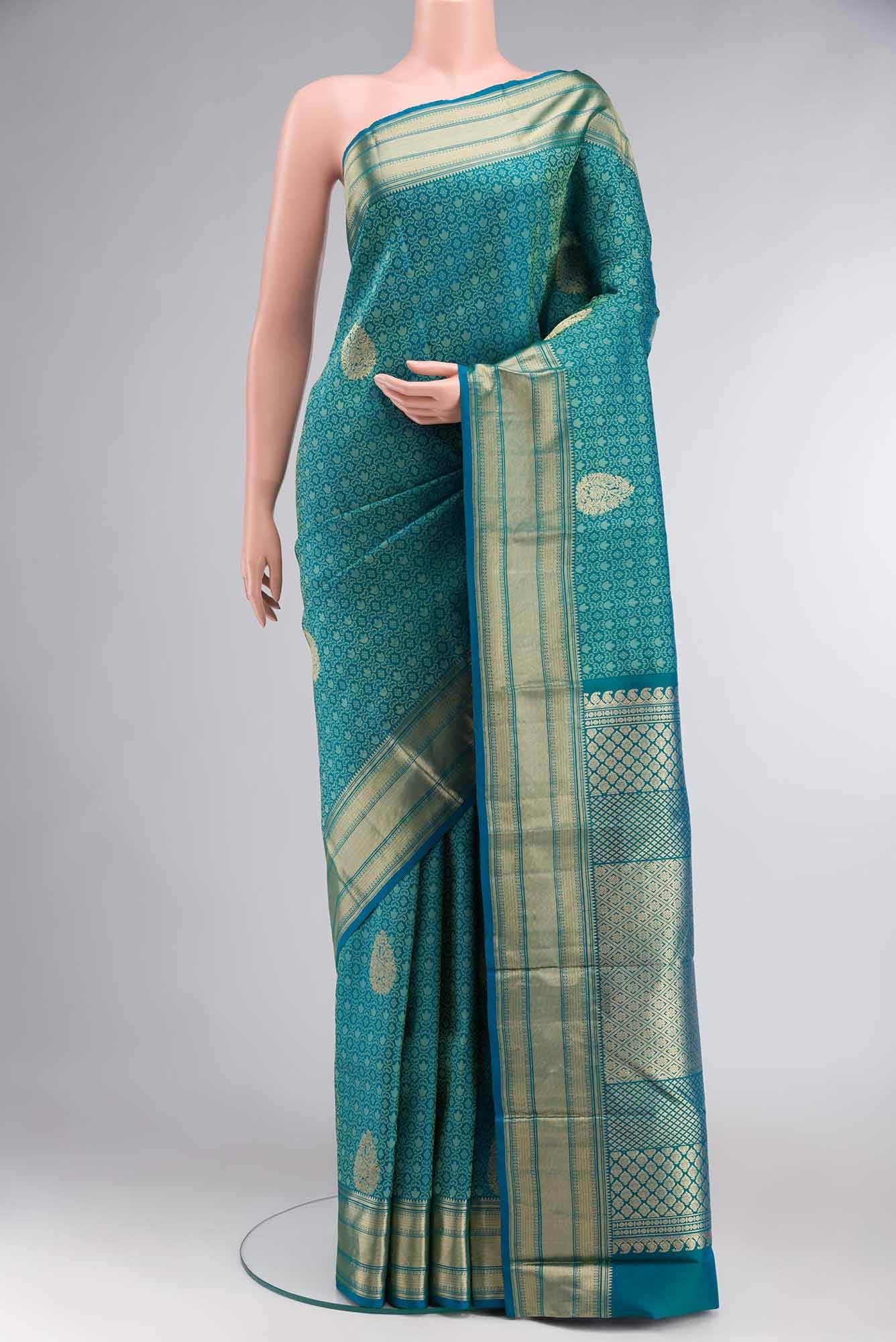 Blue Kanchipuram Silk Saree