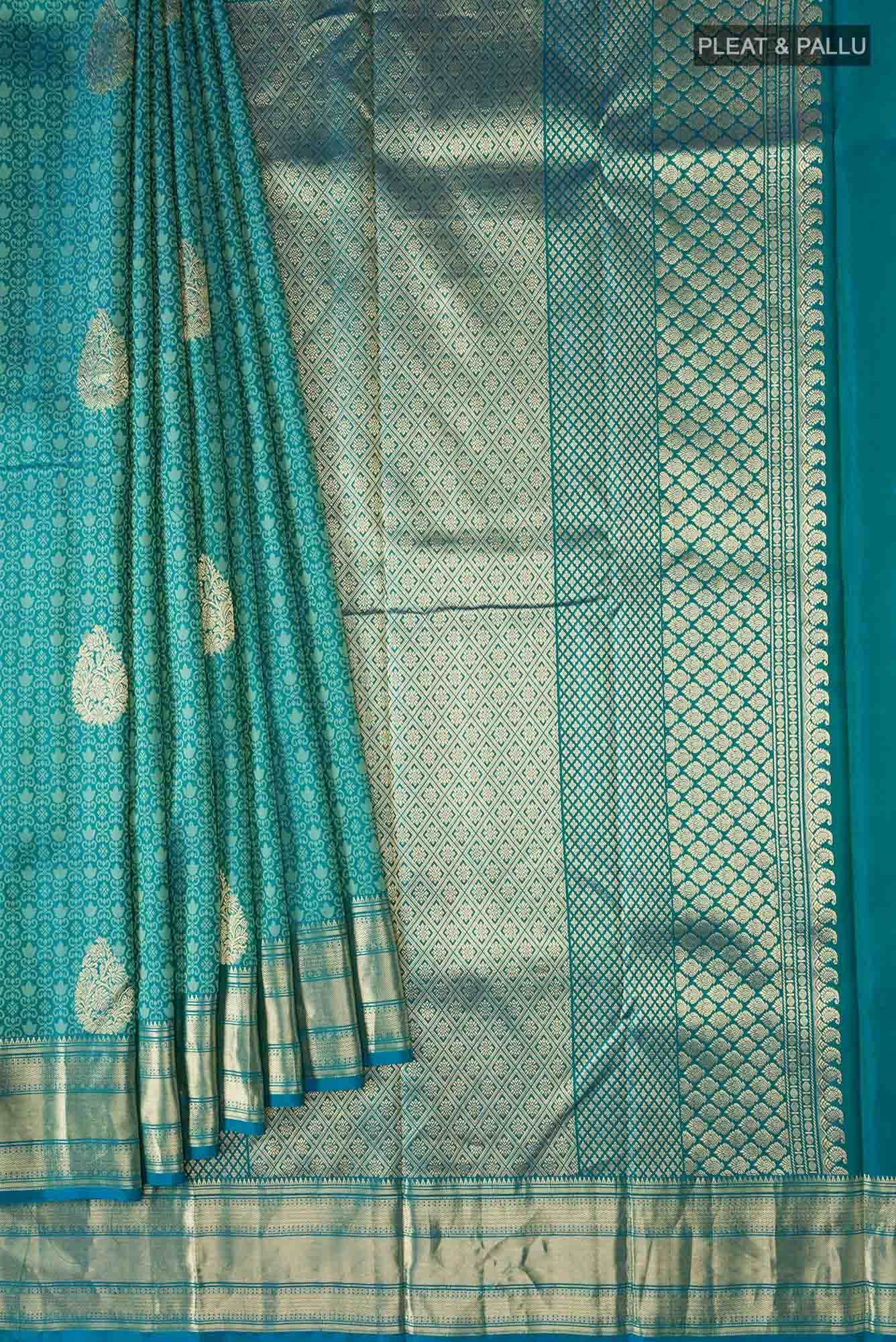 Blue Kanchipuram Silk Saree