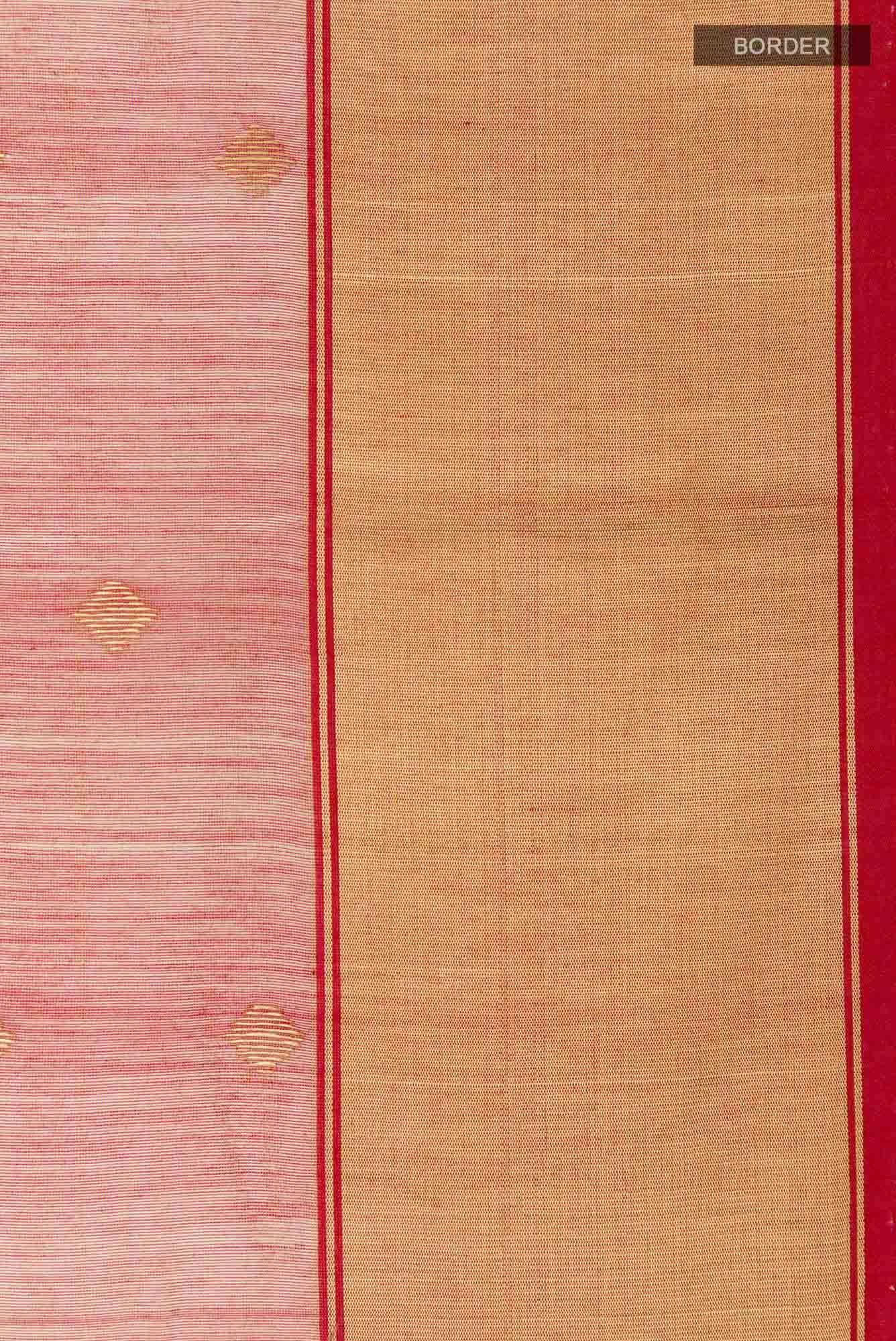 Pink Dual Tone Blended Chanderi Silk Cotton Saree