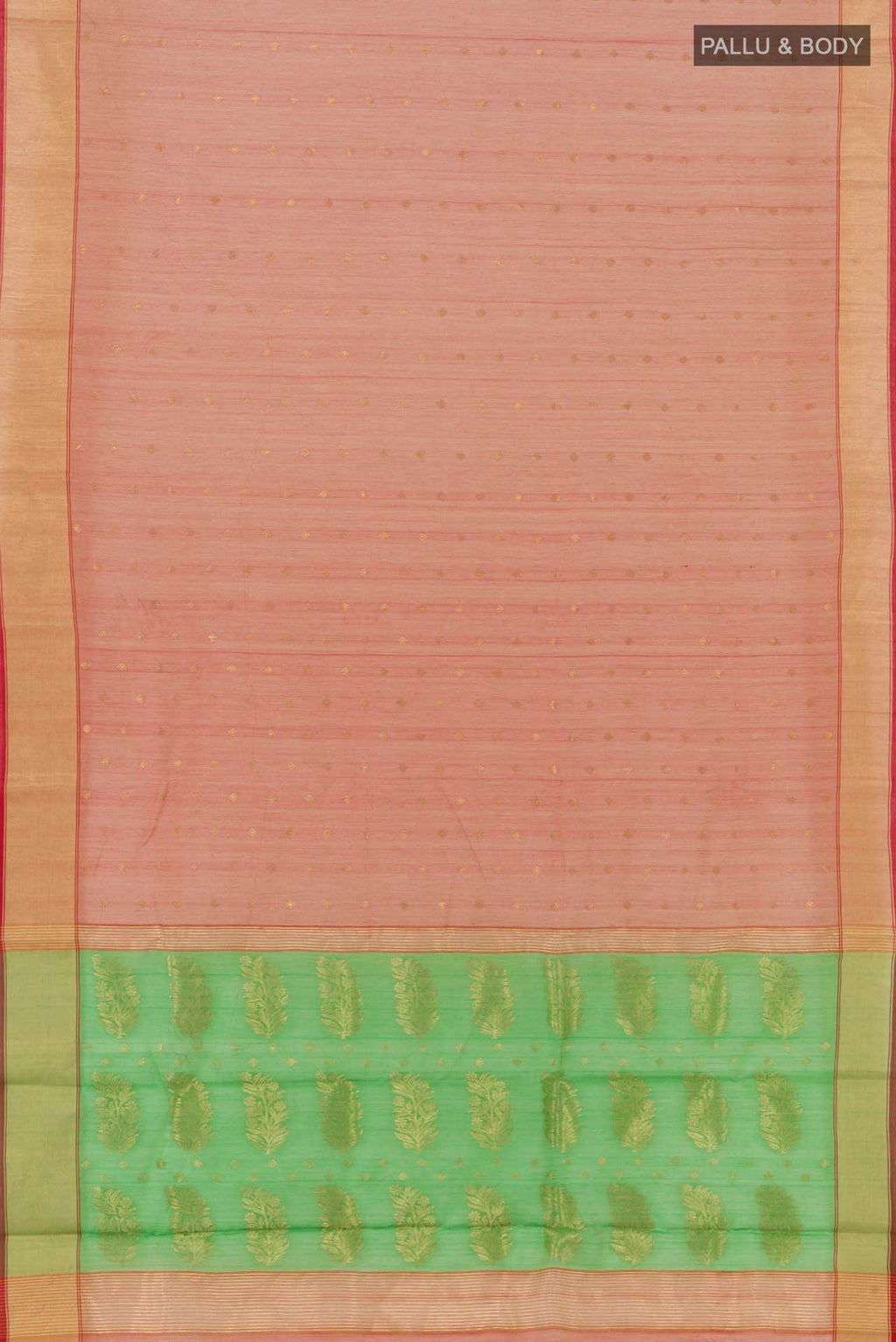 Pink Dual Tone Blended Chanderi Silk Cotton Saree