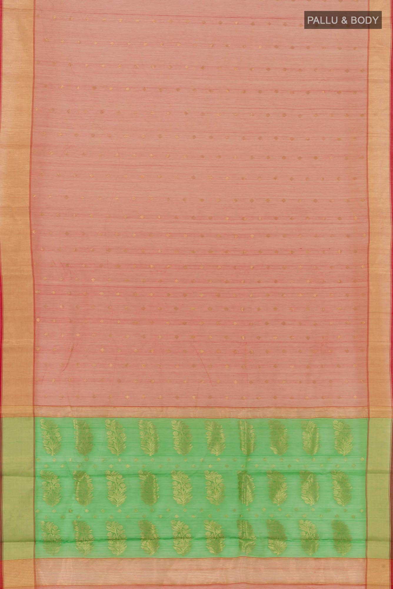 Pink Dual Tone Blended Chanderi Silk Cotton Saree