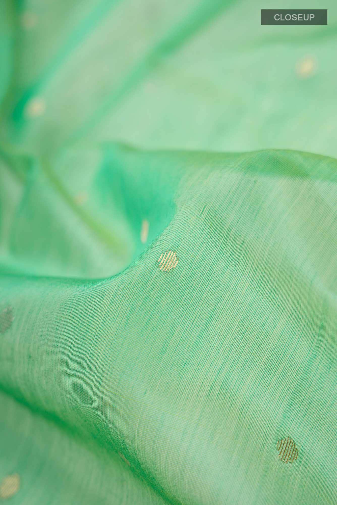 Green Chanderi Silk Cotton Saree