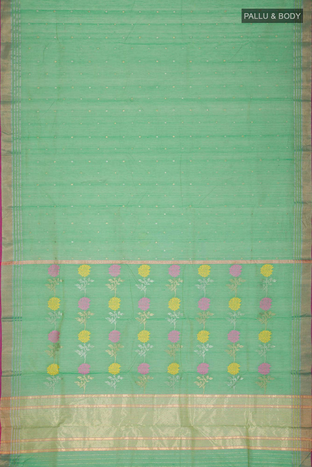 Green Chanderi Silk Cotton Saree