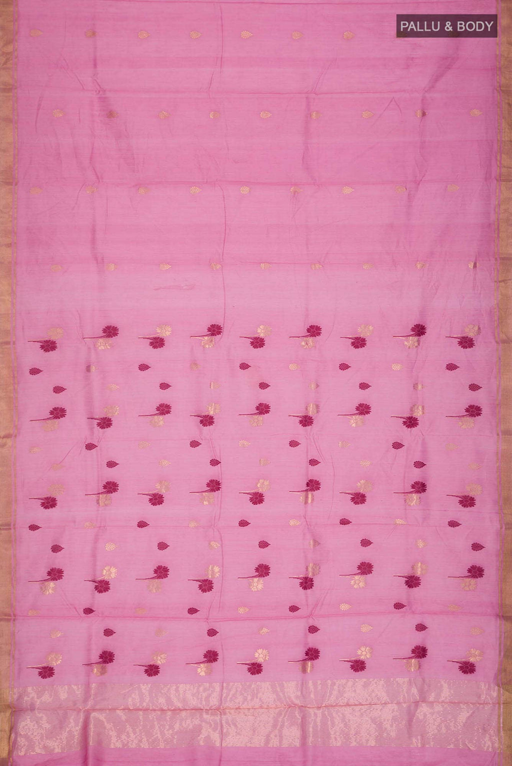Pink Chanderi Silk Cotton Saree