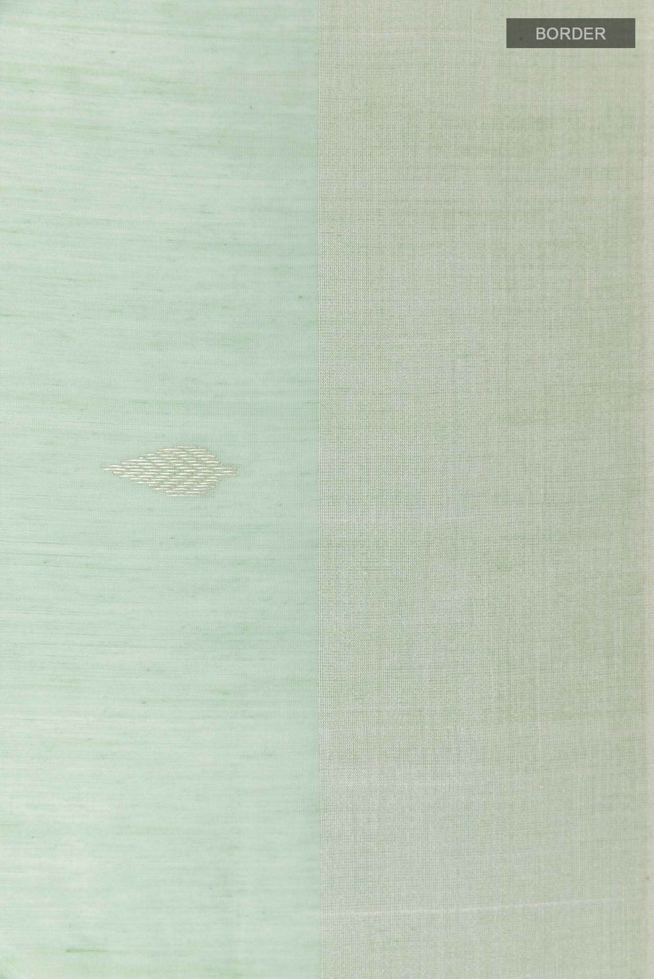 Pista Green Blended Chanderi Silk Cotton Saree
