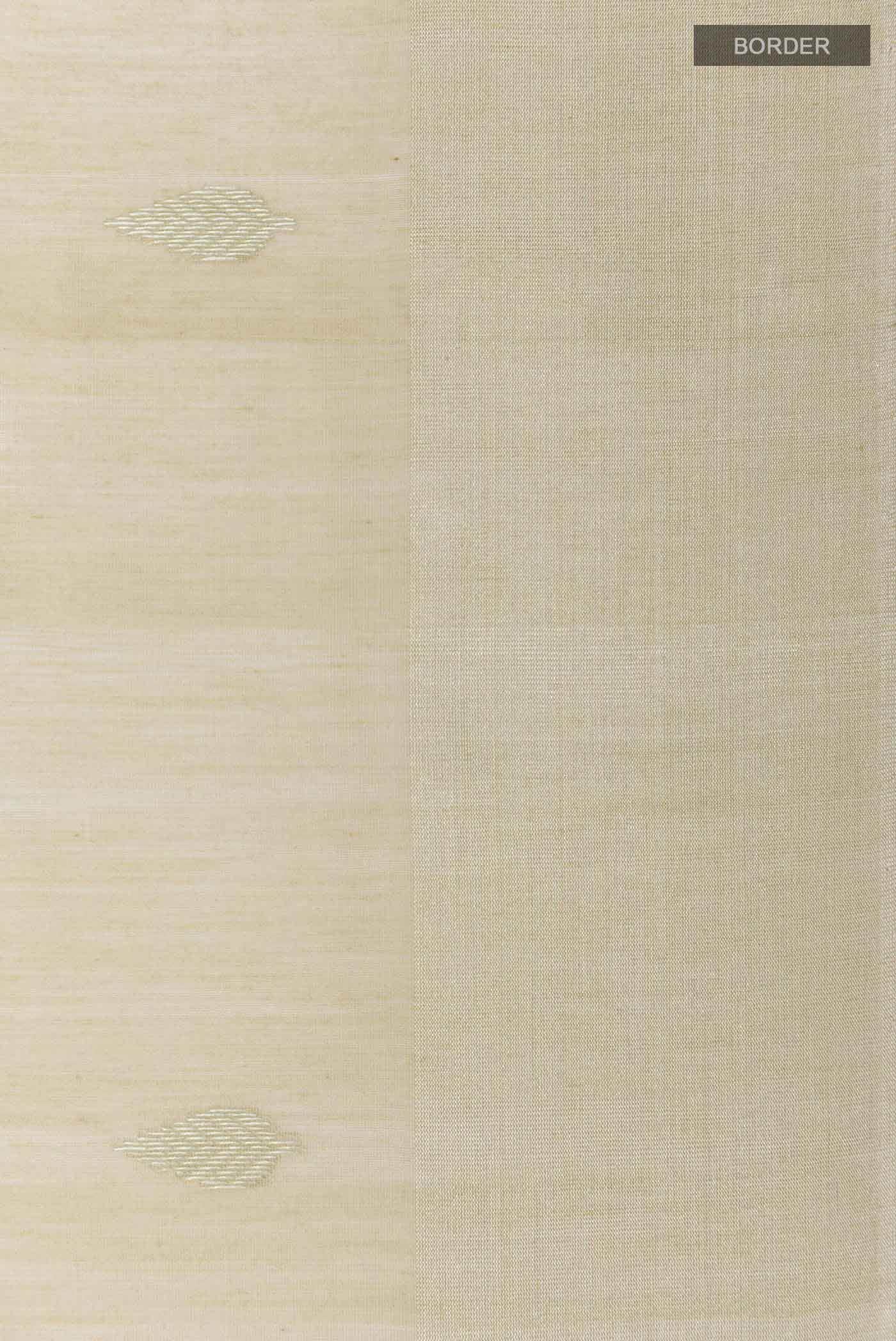 Beige Blended Chanderi Silk Cotton Saree