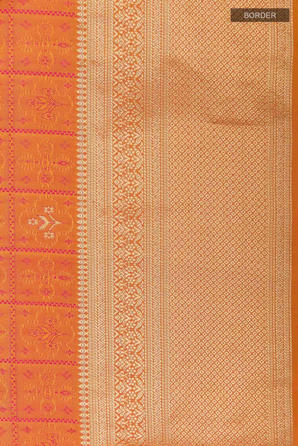 Brick Orange Soft Silk Saree