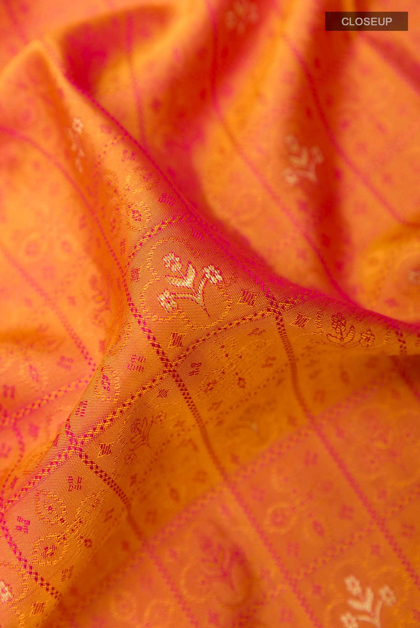 Brick Orange Soft Silk Saree