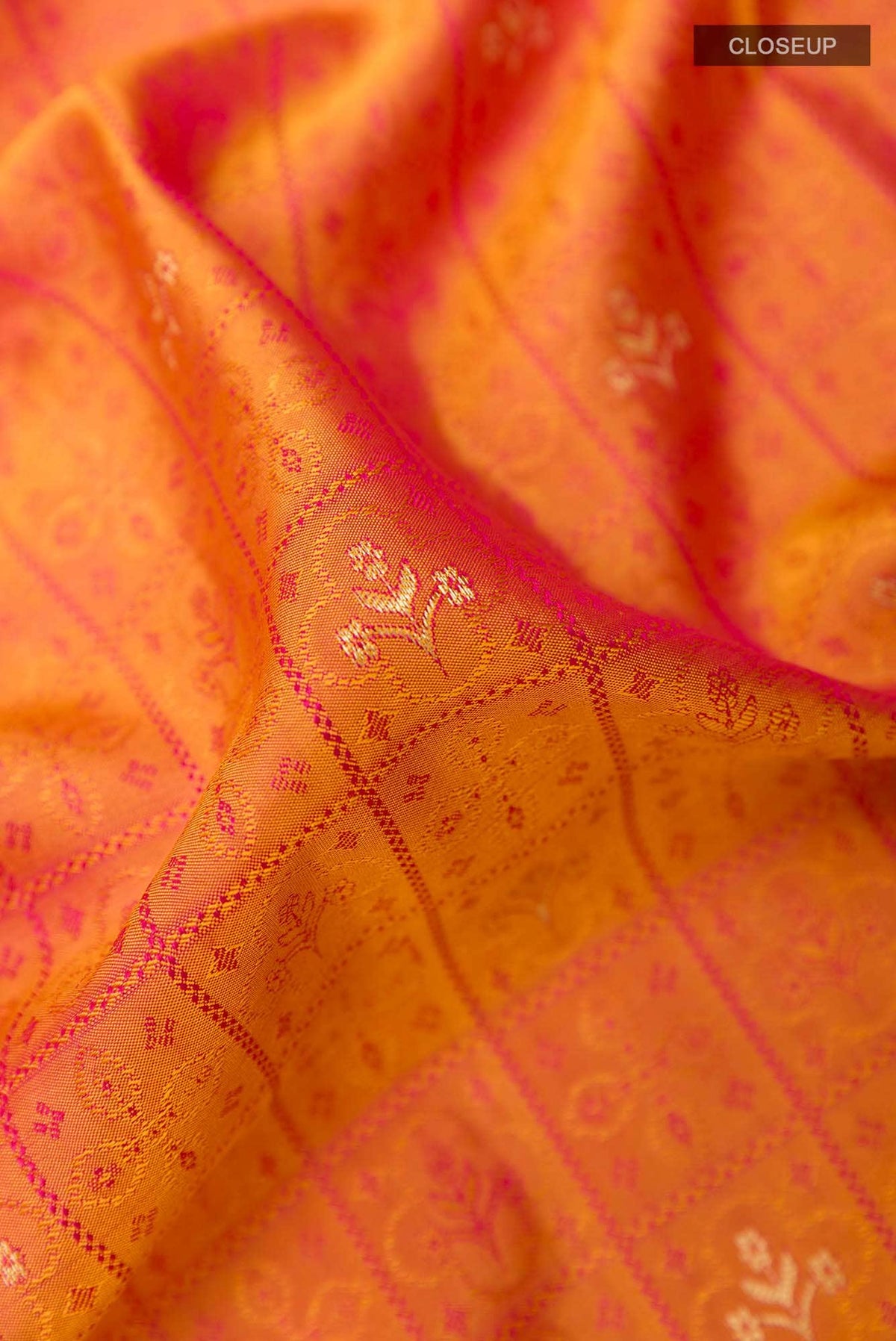 Brick Orange Soft Silk Saree