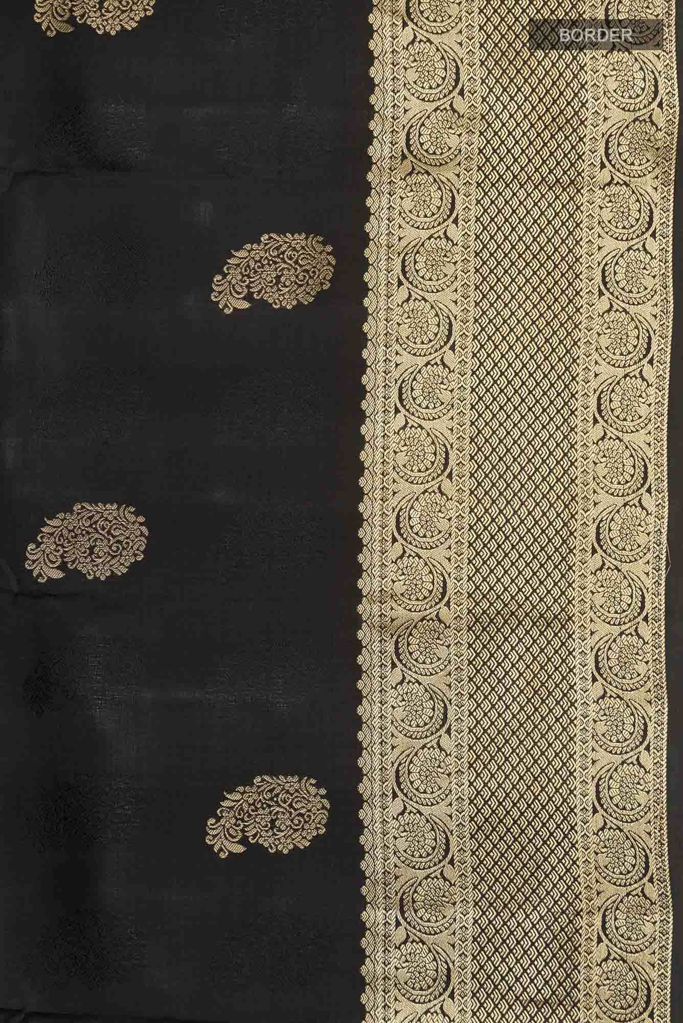 Black Kanchipuram Silk Saree