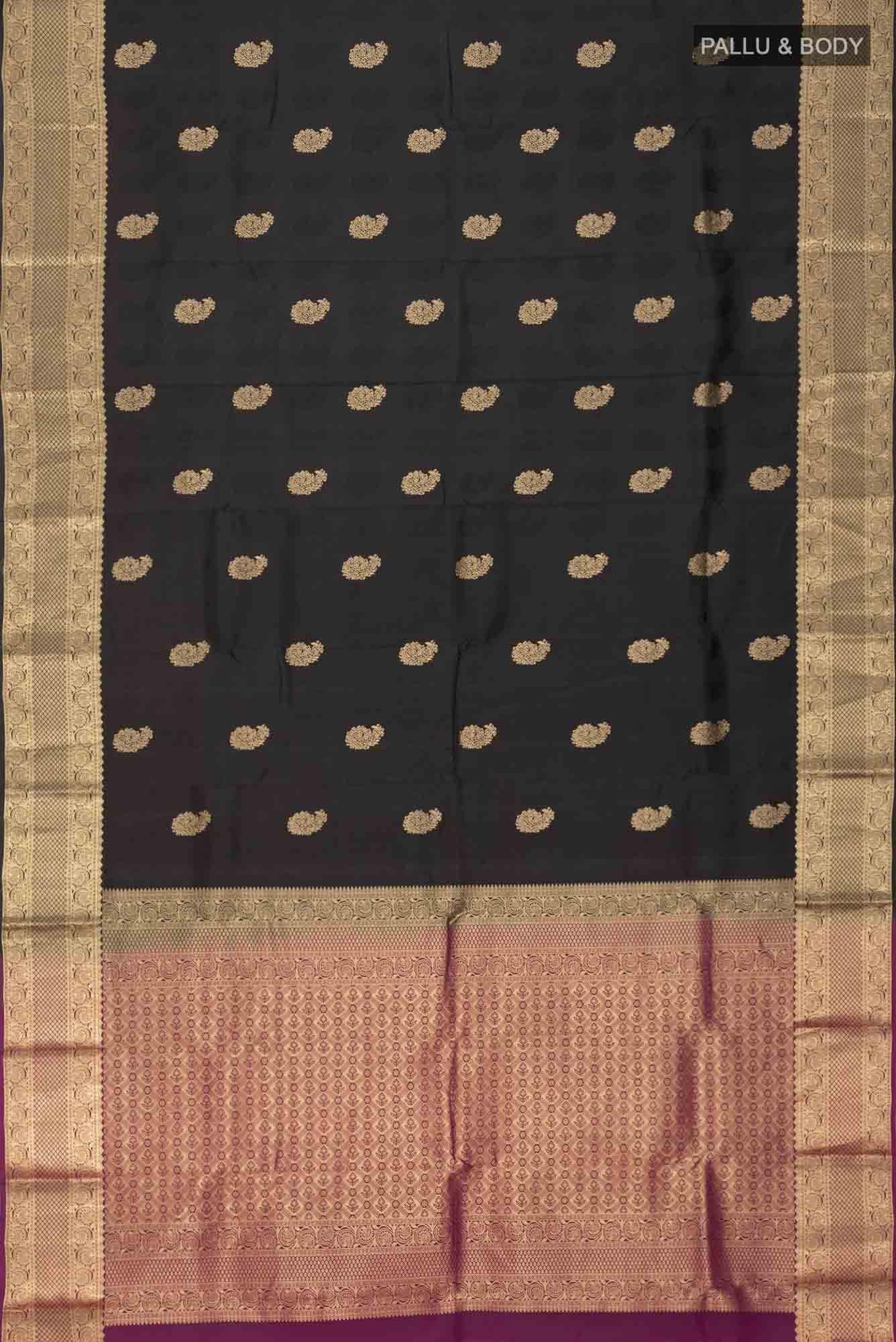 Black Kanchipuram Silk Saree