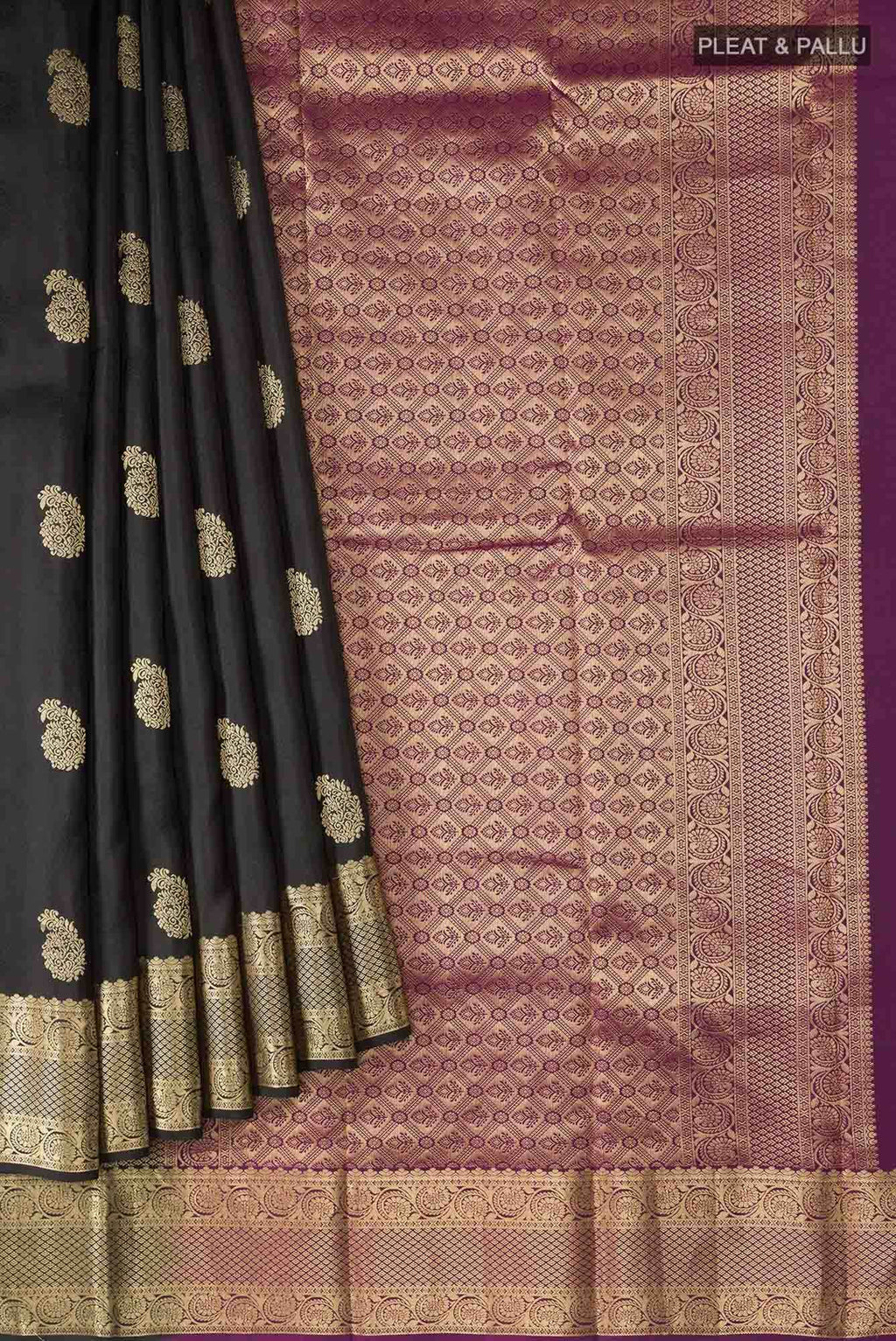 Black Kanchipuram Silk Saree
