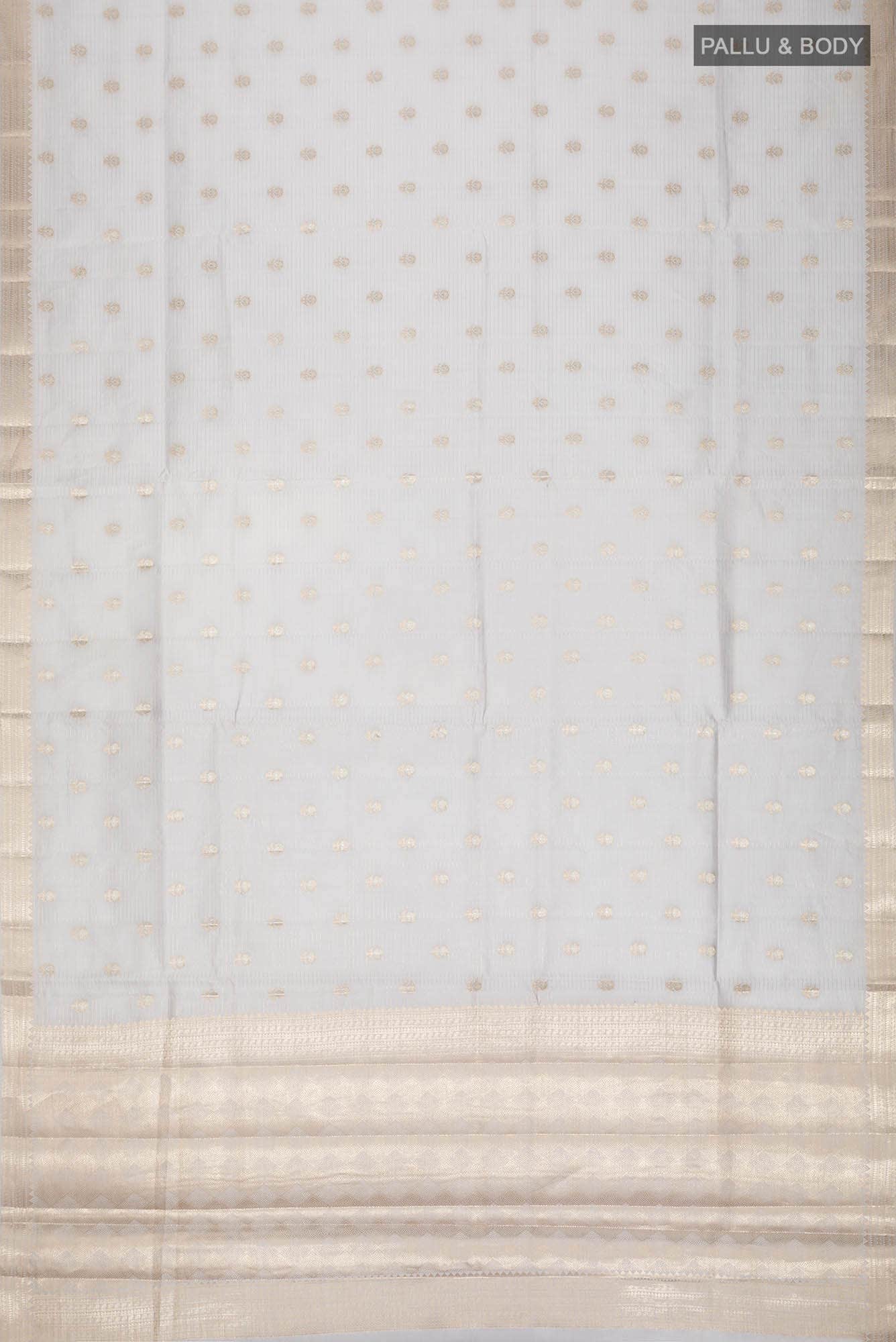 Grey Banarasi Raw Silk Saree