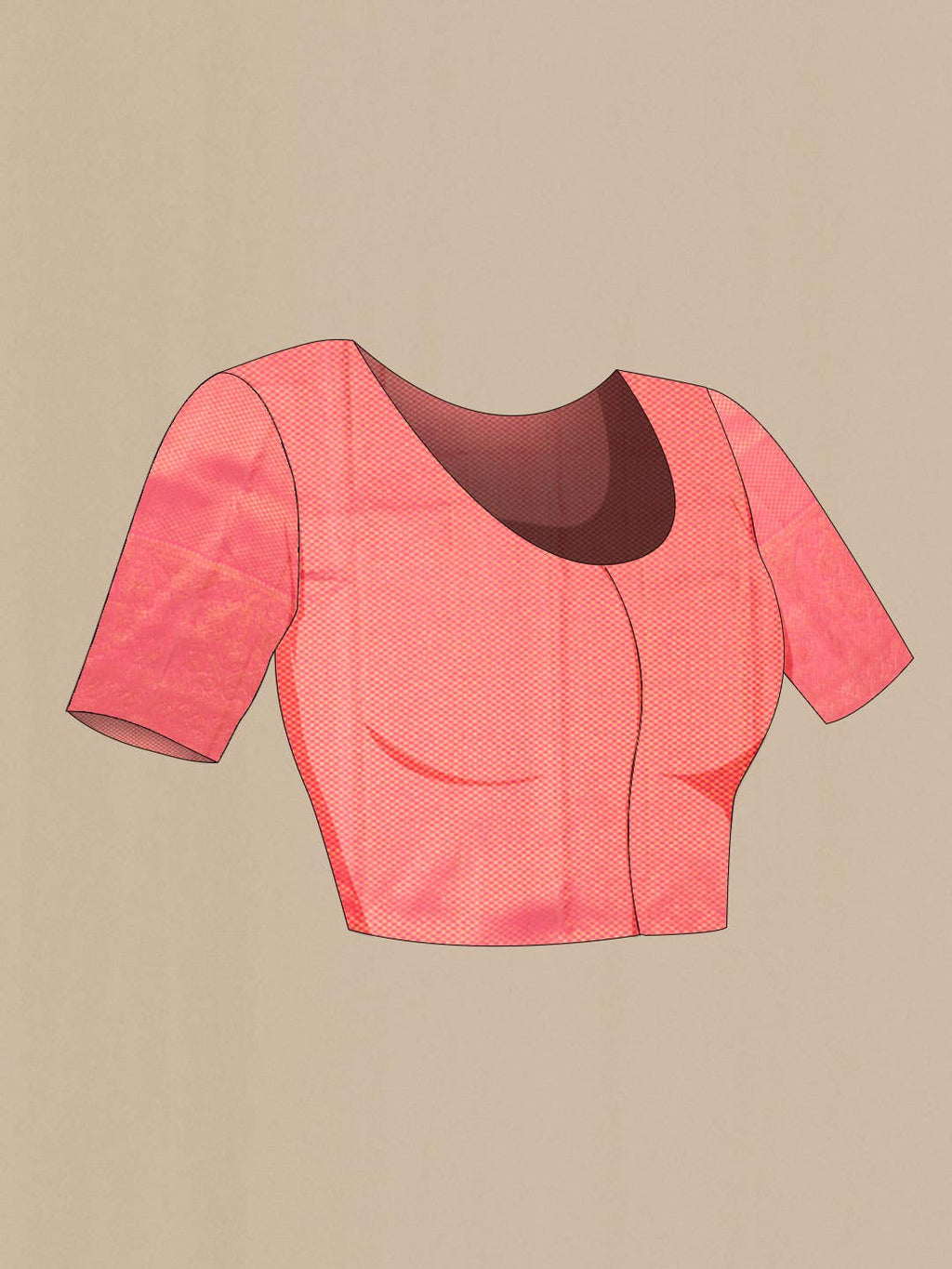 Peach Kanchipuram Silk Saree