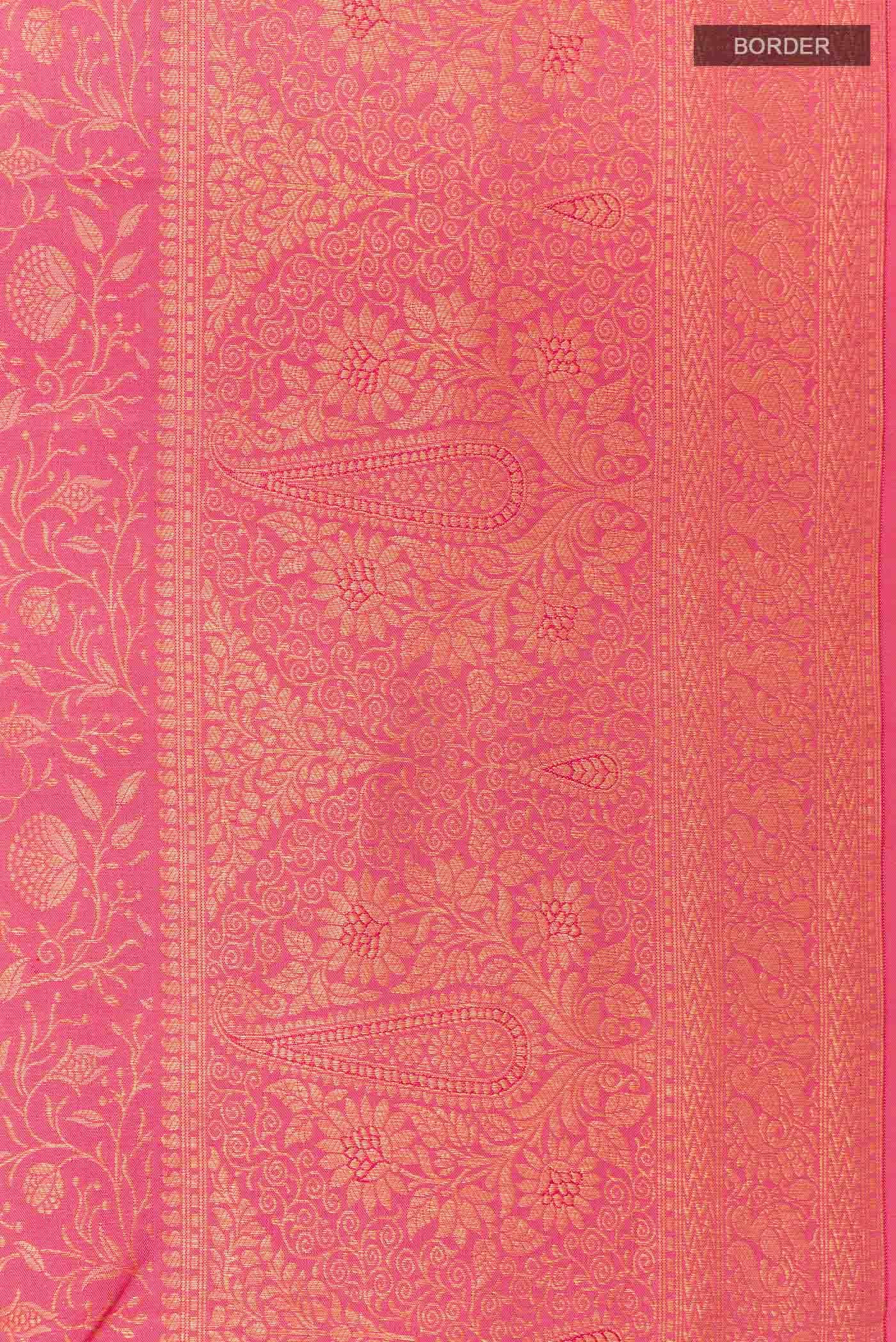 Peach Kanchipuram Silk Saree