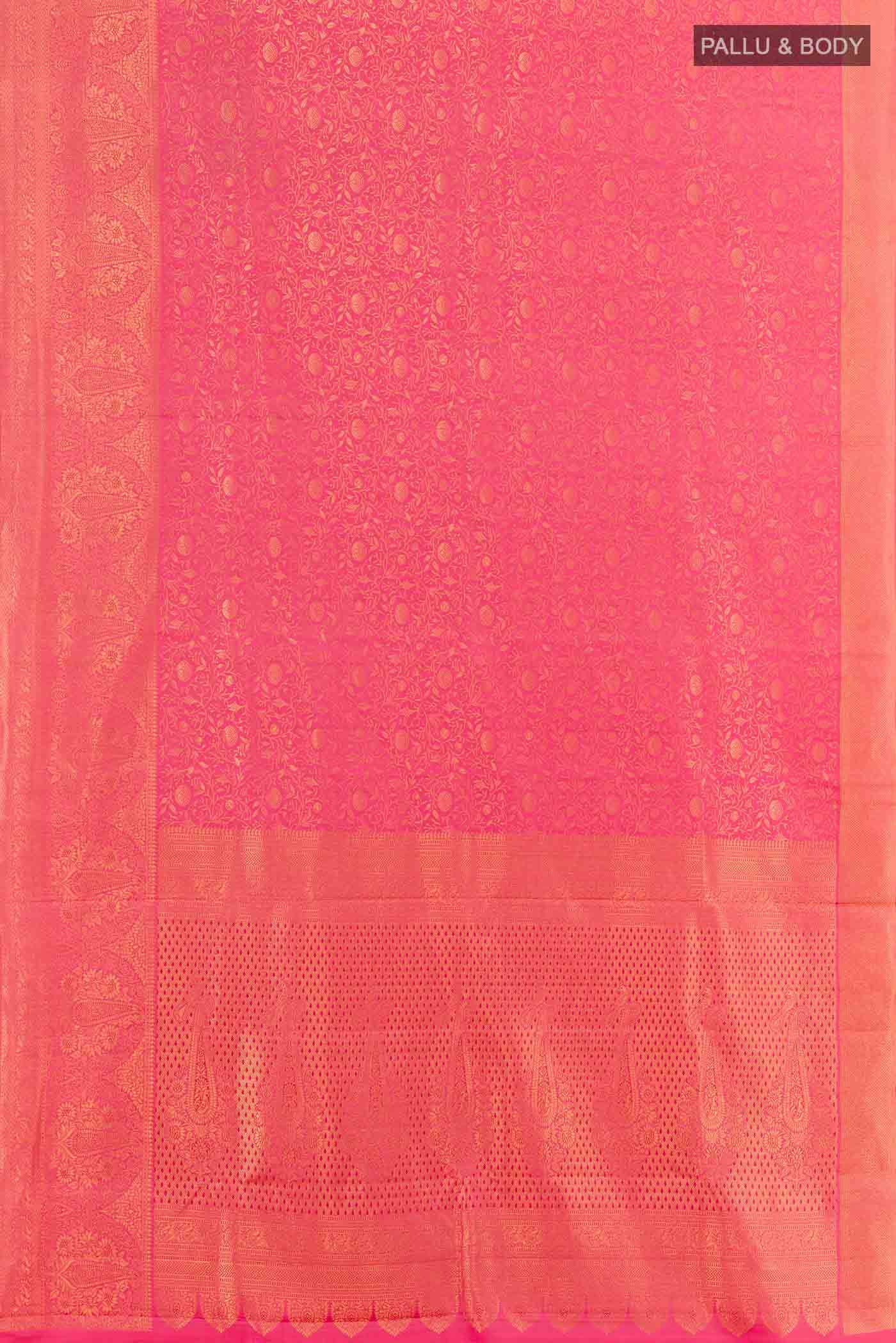 Peach Kanchipuram Silk Saree