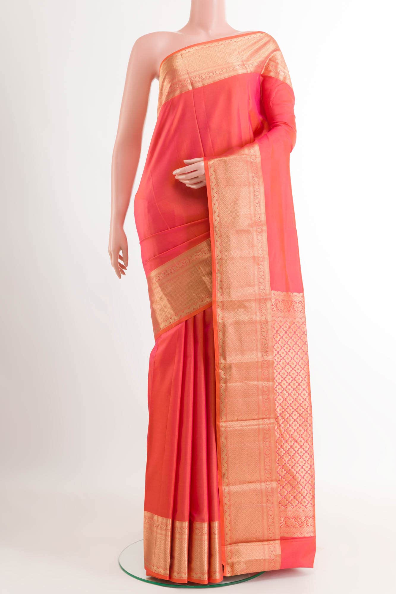 Pink Kanchipuram Silk Saree