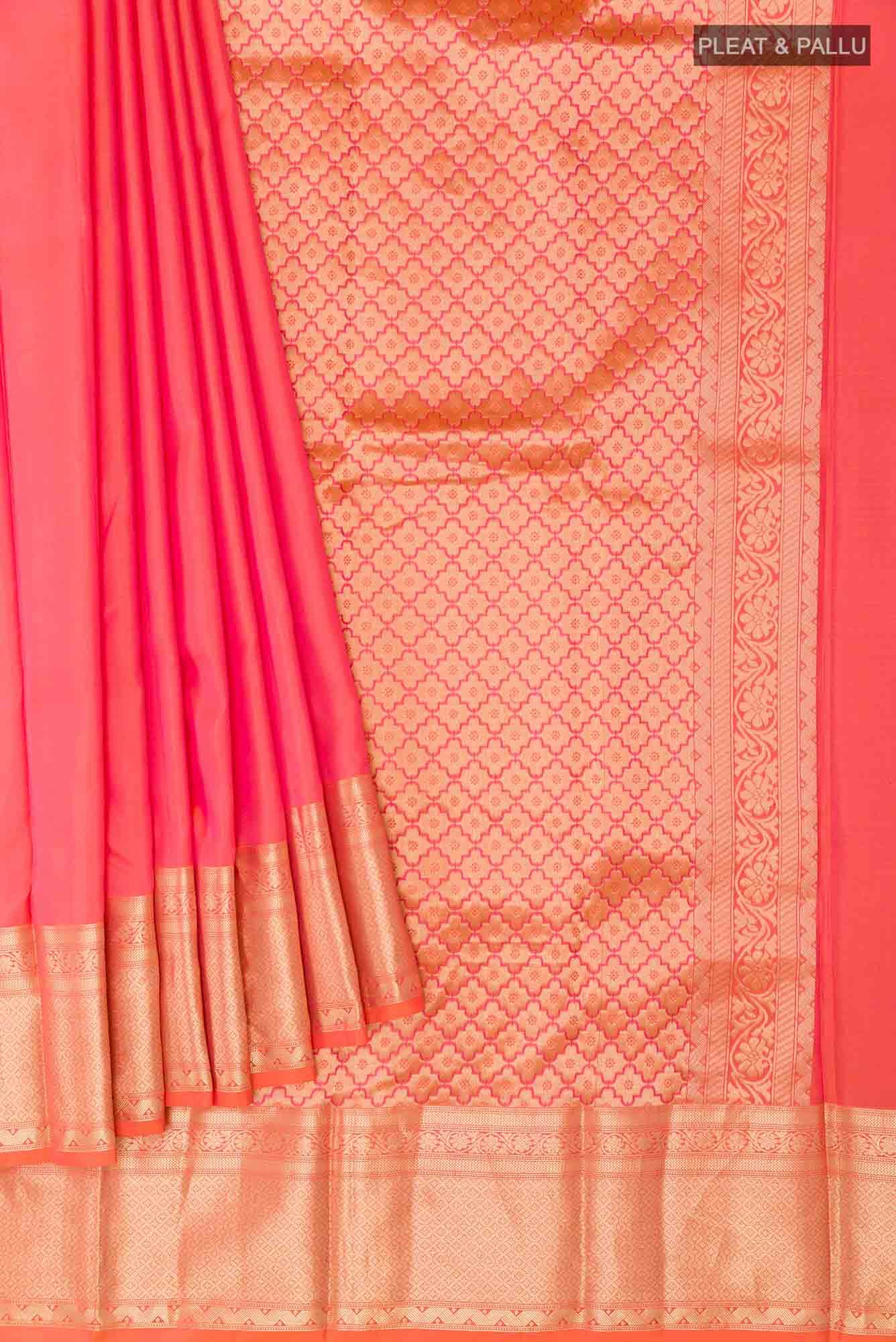 Pink Kanchipuram Silk Saree
