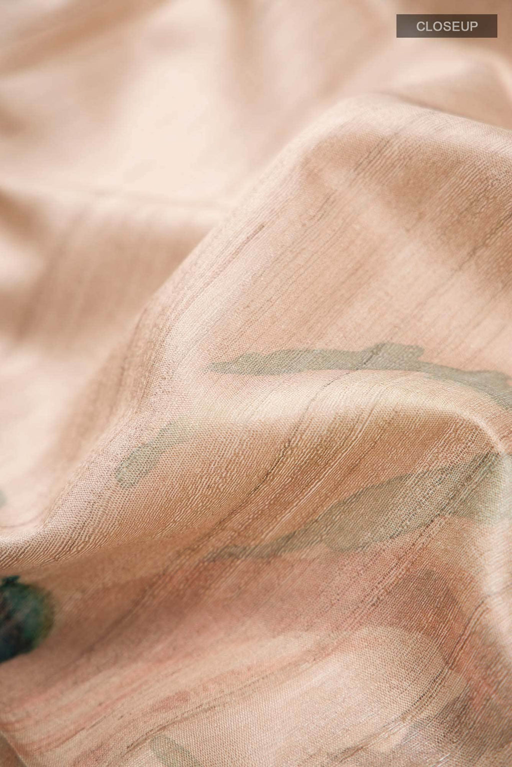 Beige Bhagalpuri Tussar Silk Saree
