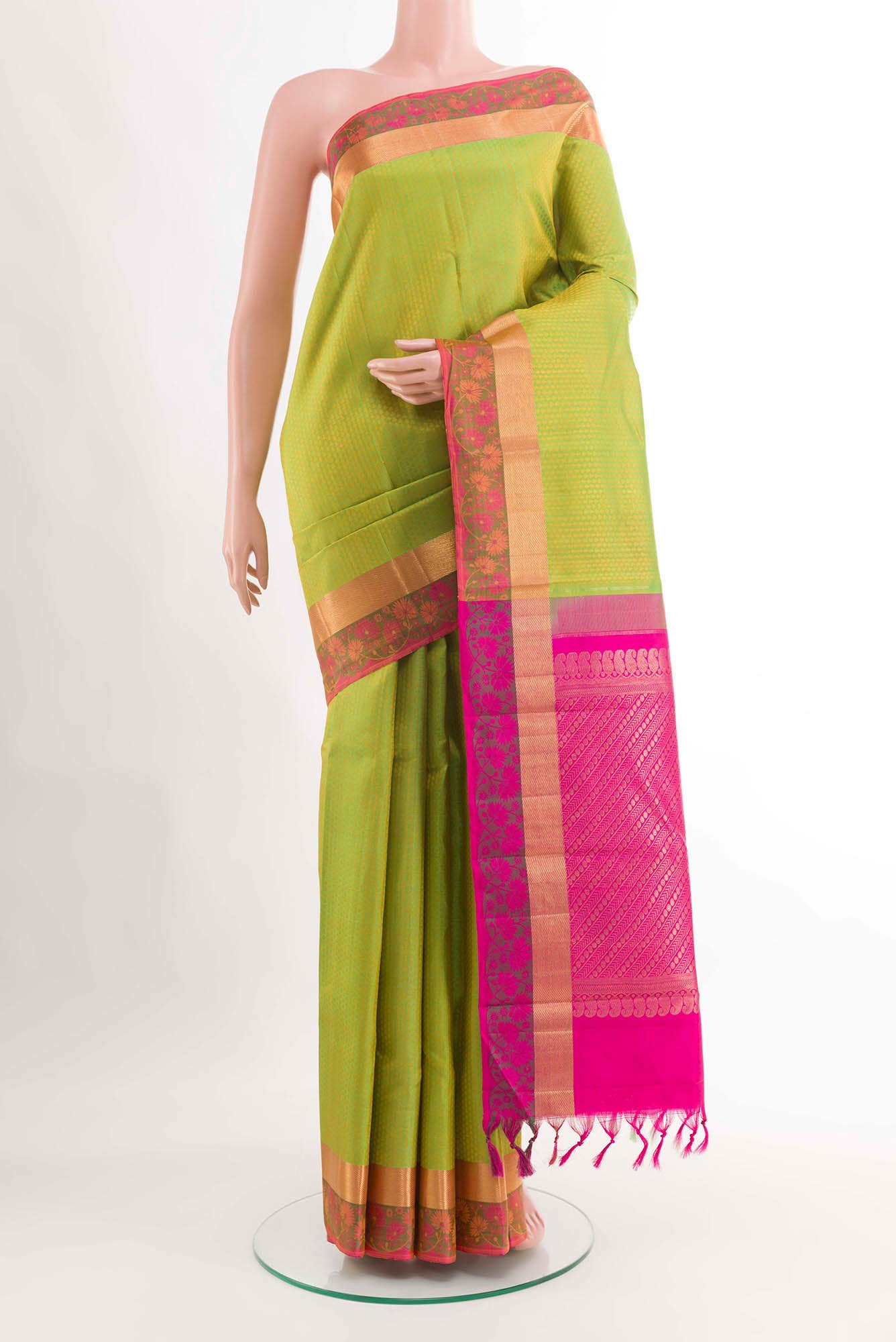 Green Kanchipuram Tissue Silk Saree