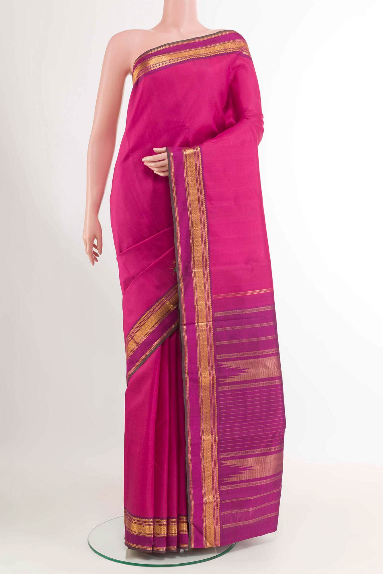 Pink Kanchipuram Silk Saree