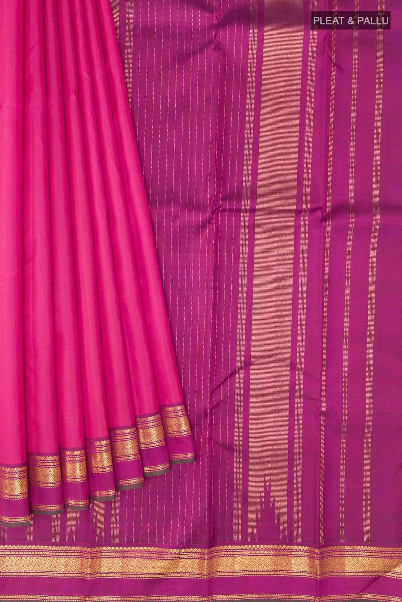 Pink Kanchipuram Silk Saree