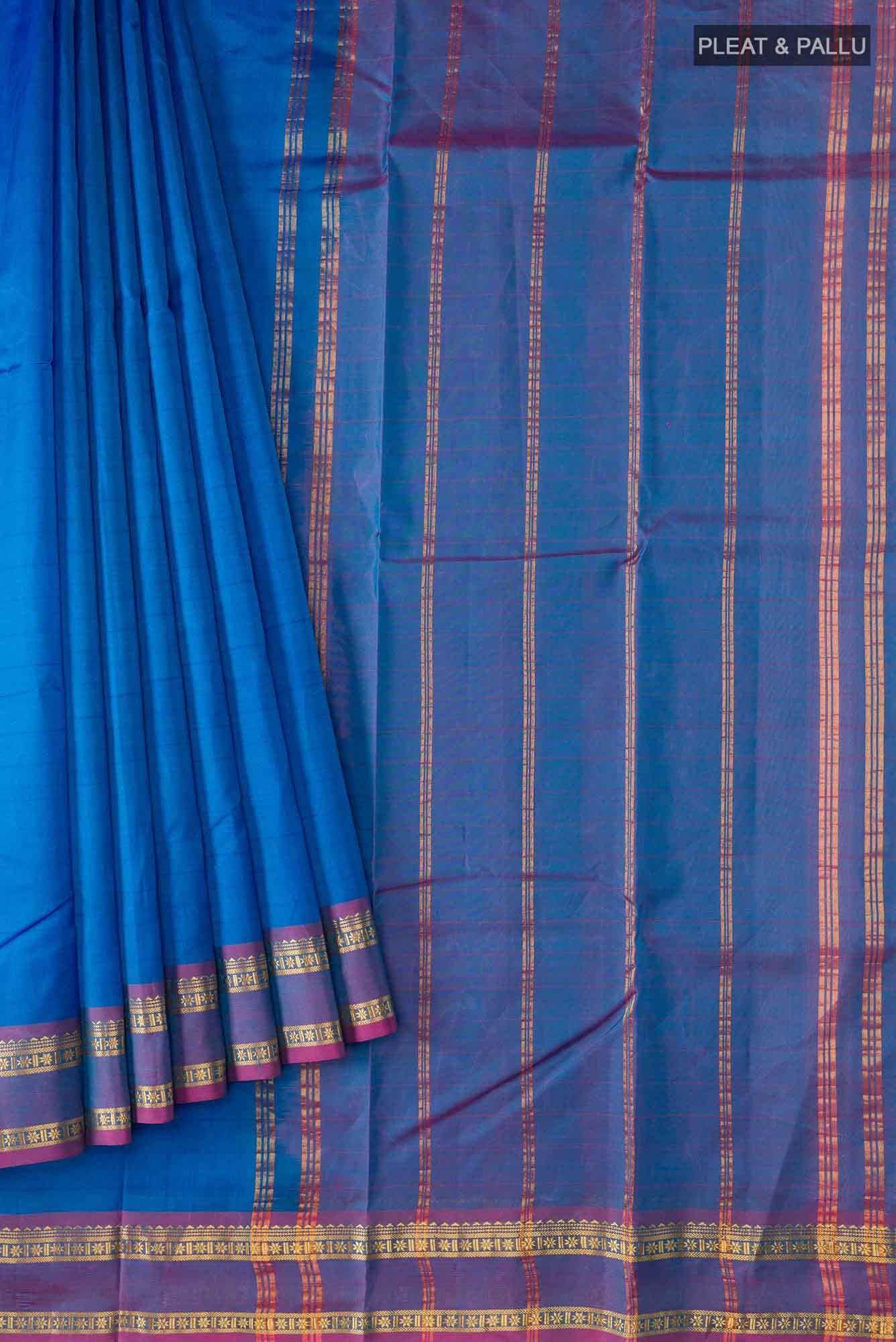 Blue Kanchipuram Silk Saree