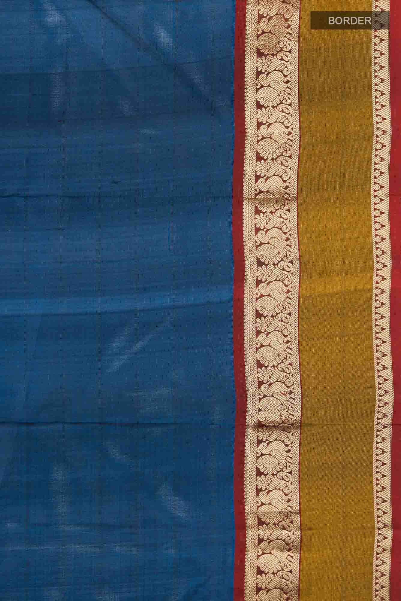 Blue Kanchipuram Silk Saree