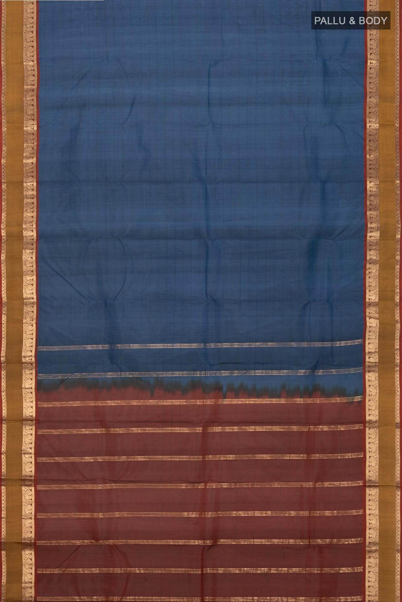 Blue Kanchipuram Silk Saree