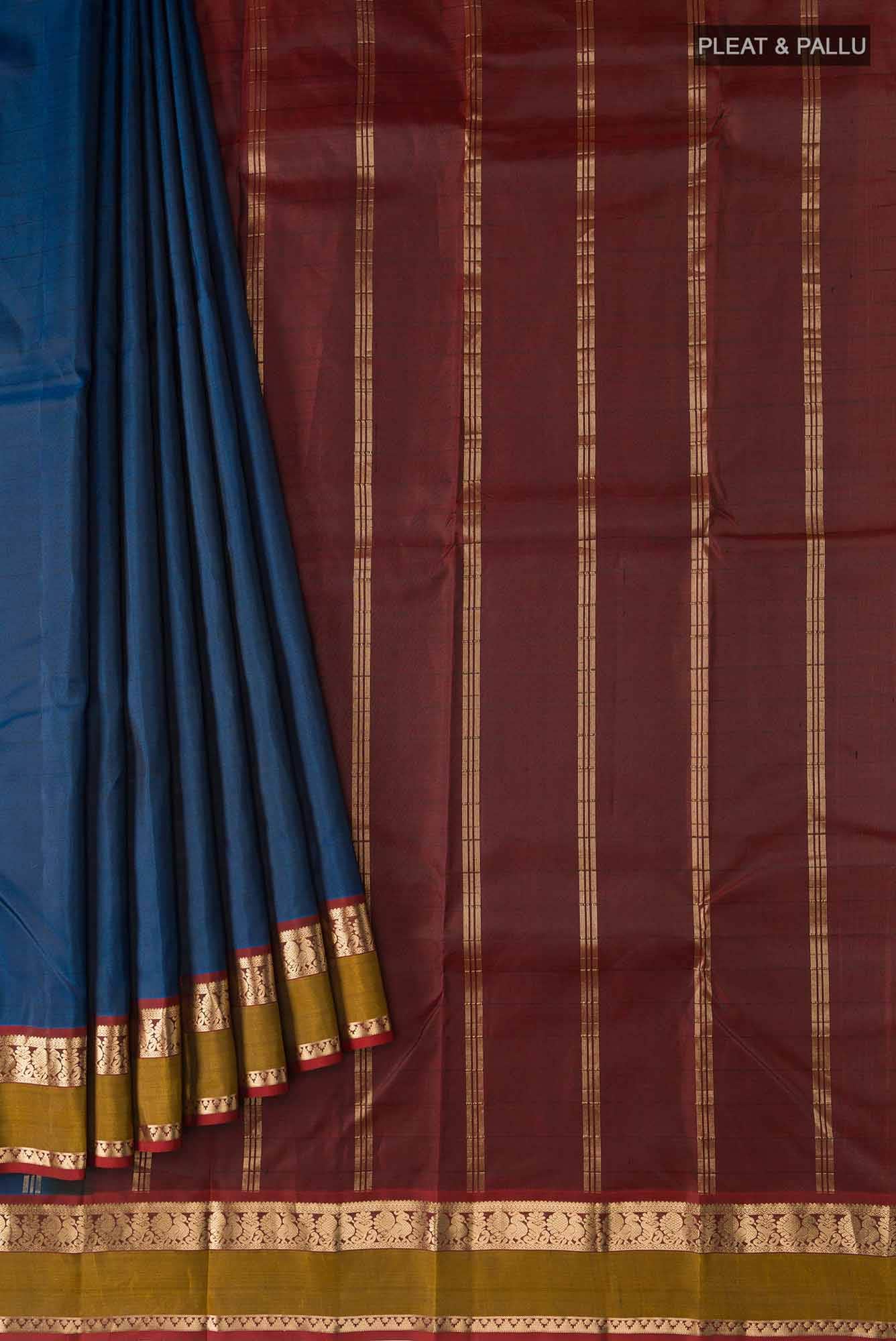 Blue Kanchipuram Silk Saree