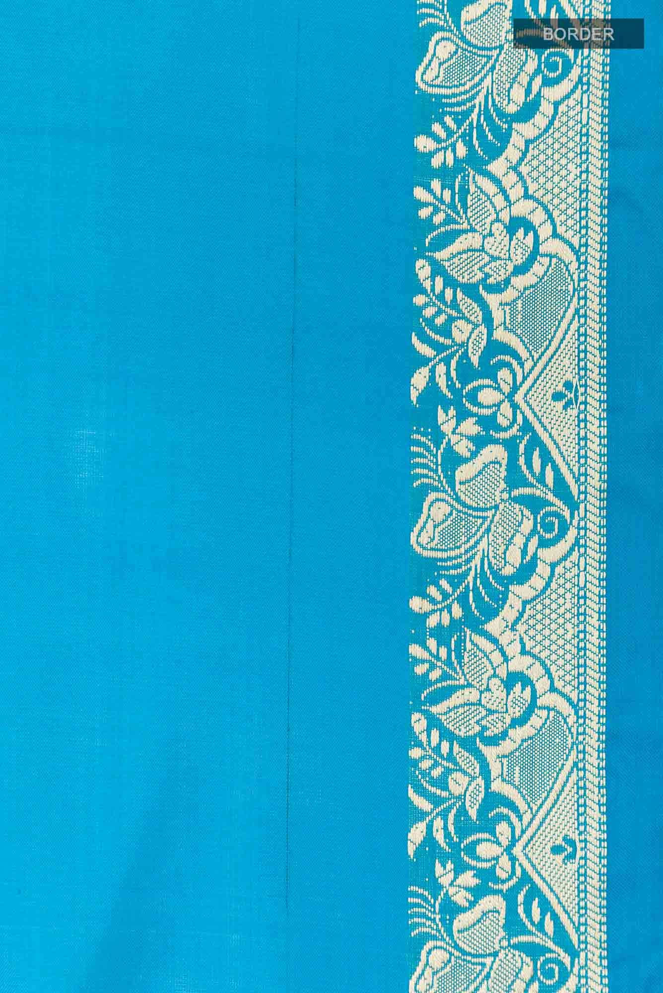 Blue Banarasi Katan Silk Saree