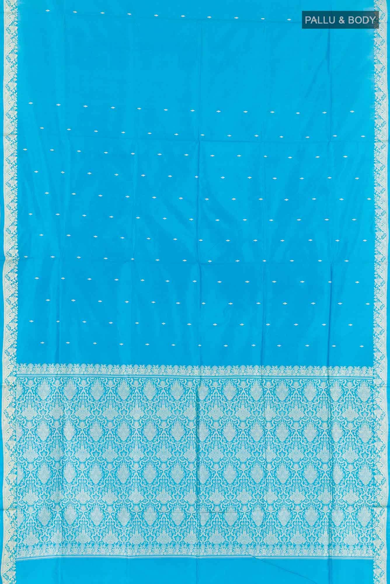 Blue Banarasi Katan Silk Saree