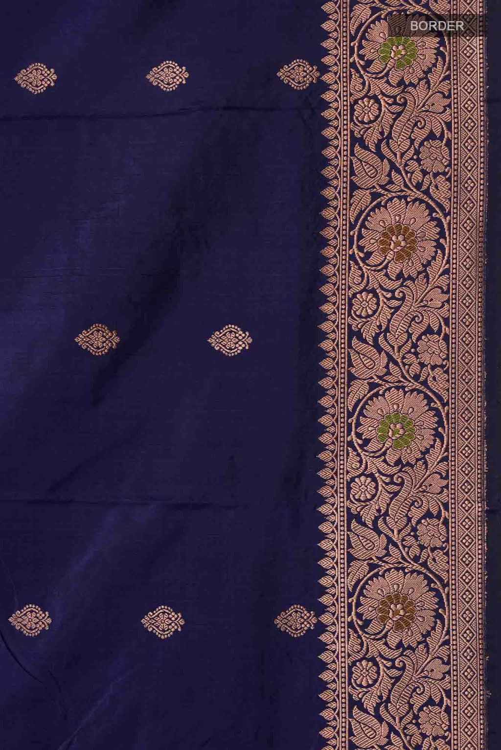 Blue Banarasi Katan Silk Saree