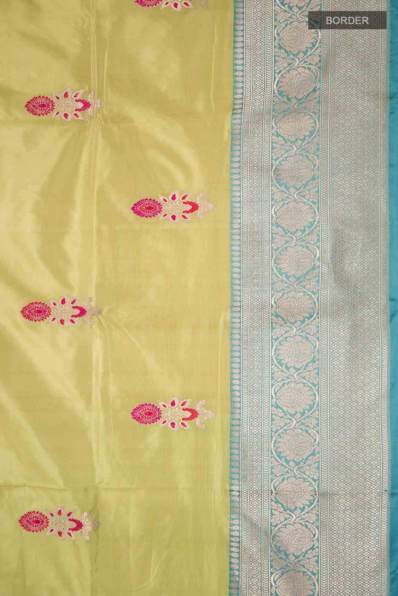 Green Banarasi Katan Silk Saree