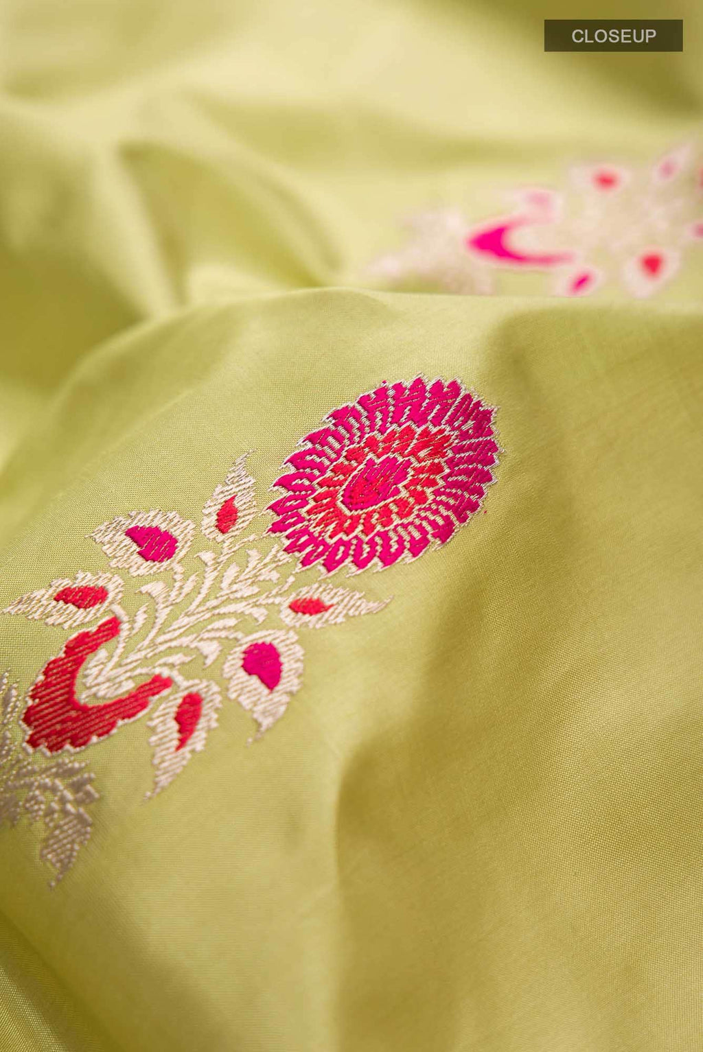 Green Banarasi Katan Silk Saree