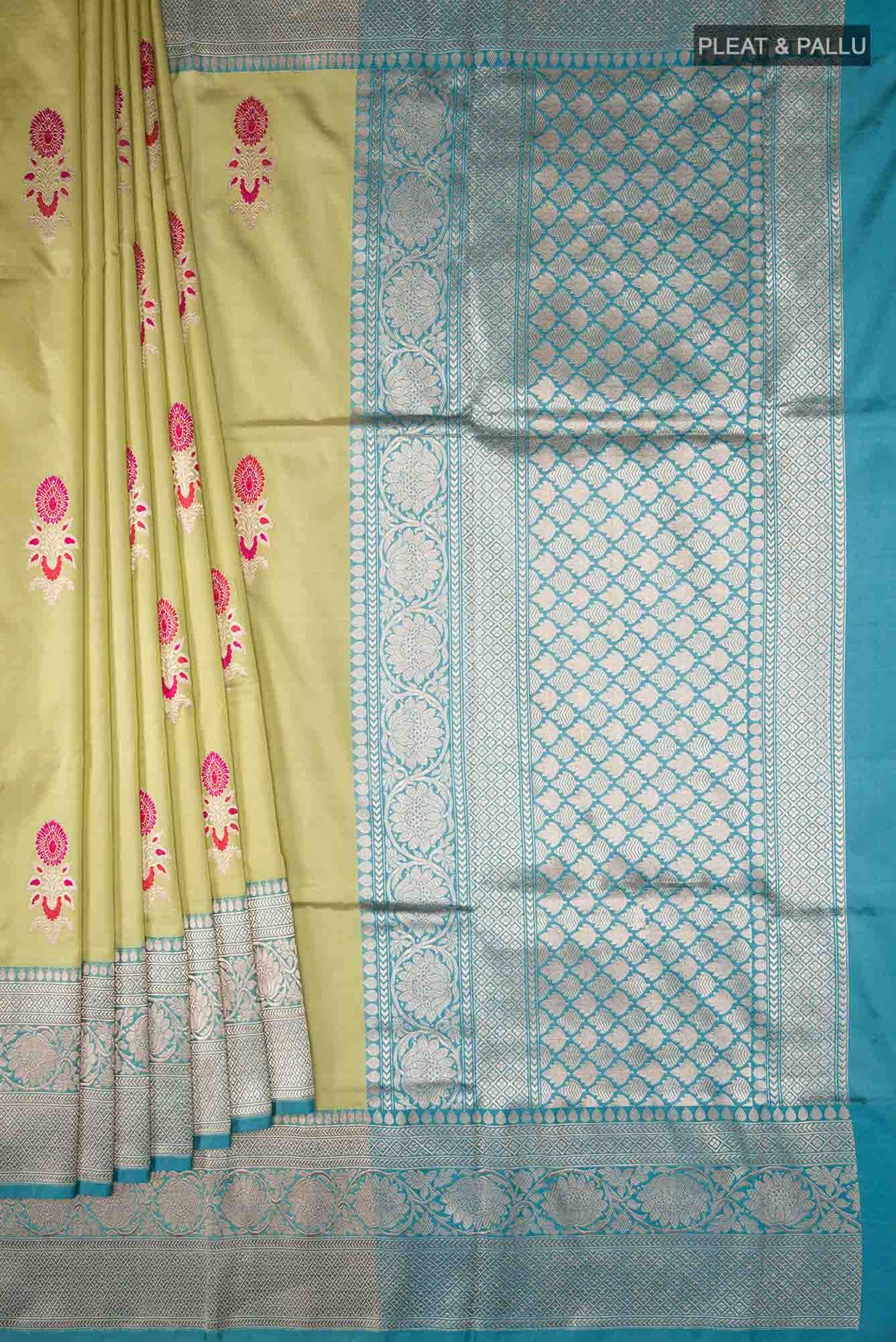 Green Banarasi Katan Silk Saree
