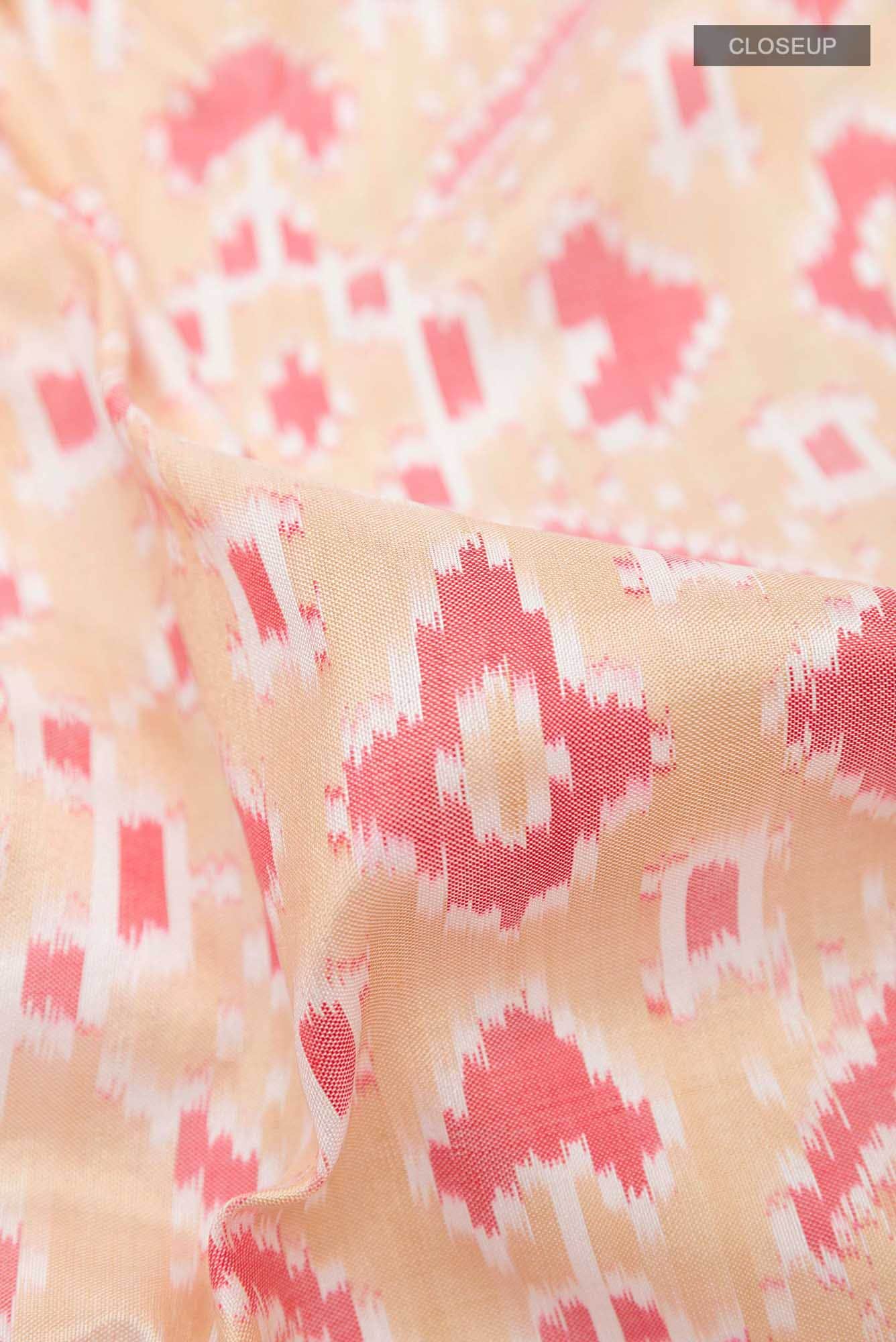 Beige Pochampally Silk Saree