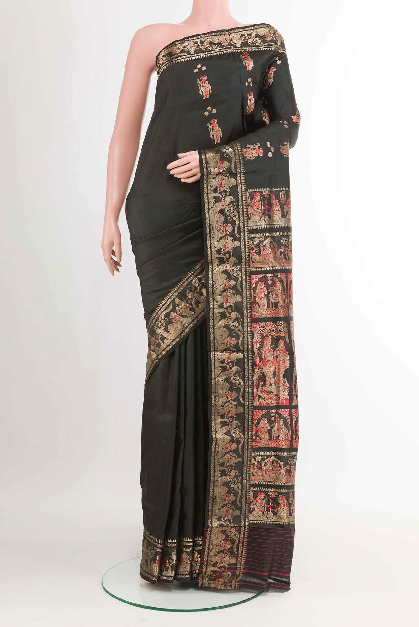 Black Baluchari Silk Saree