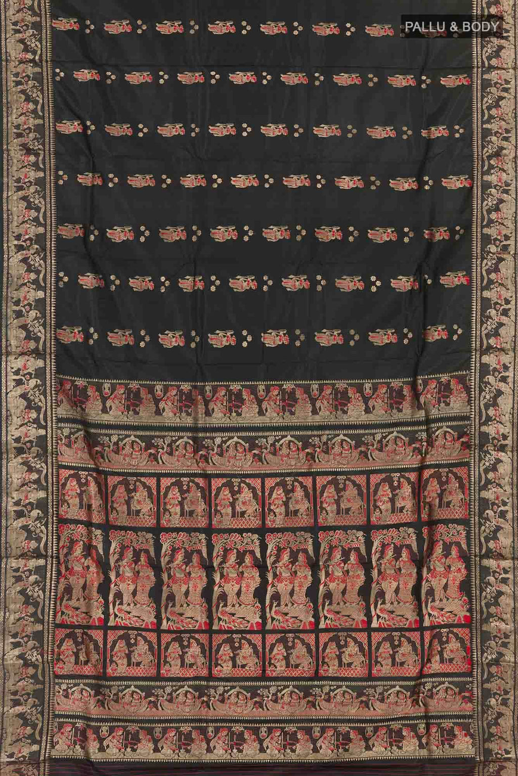 Black Baluchari Silk Saree