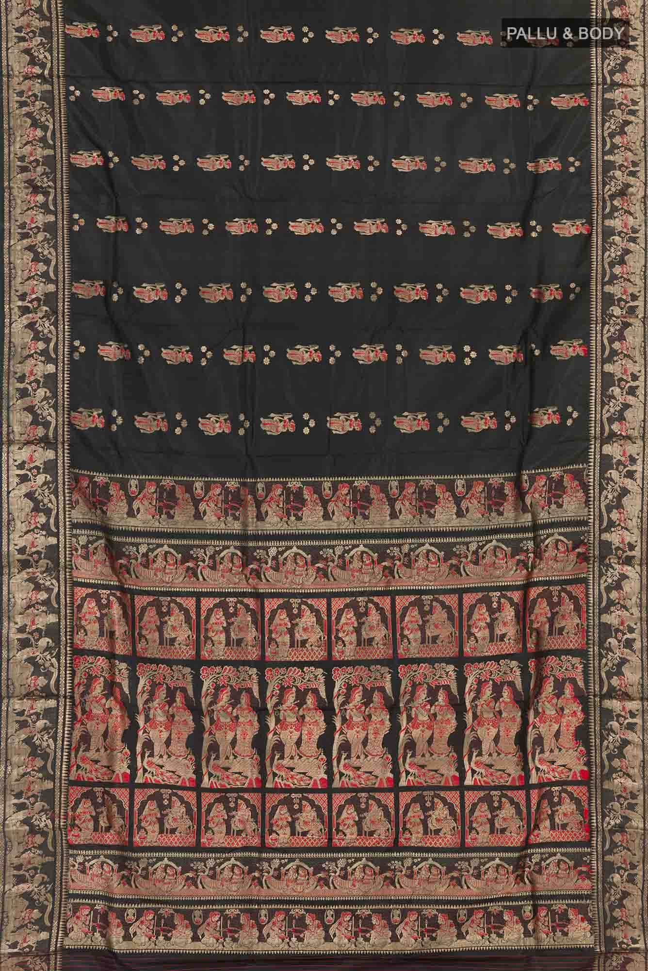 Black Baluchari Silk Saree