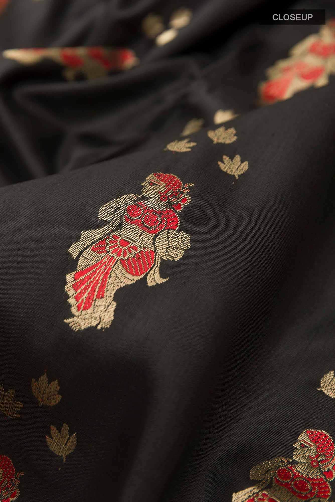 Black Baluchari Silk Saree