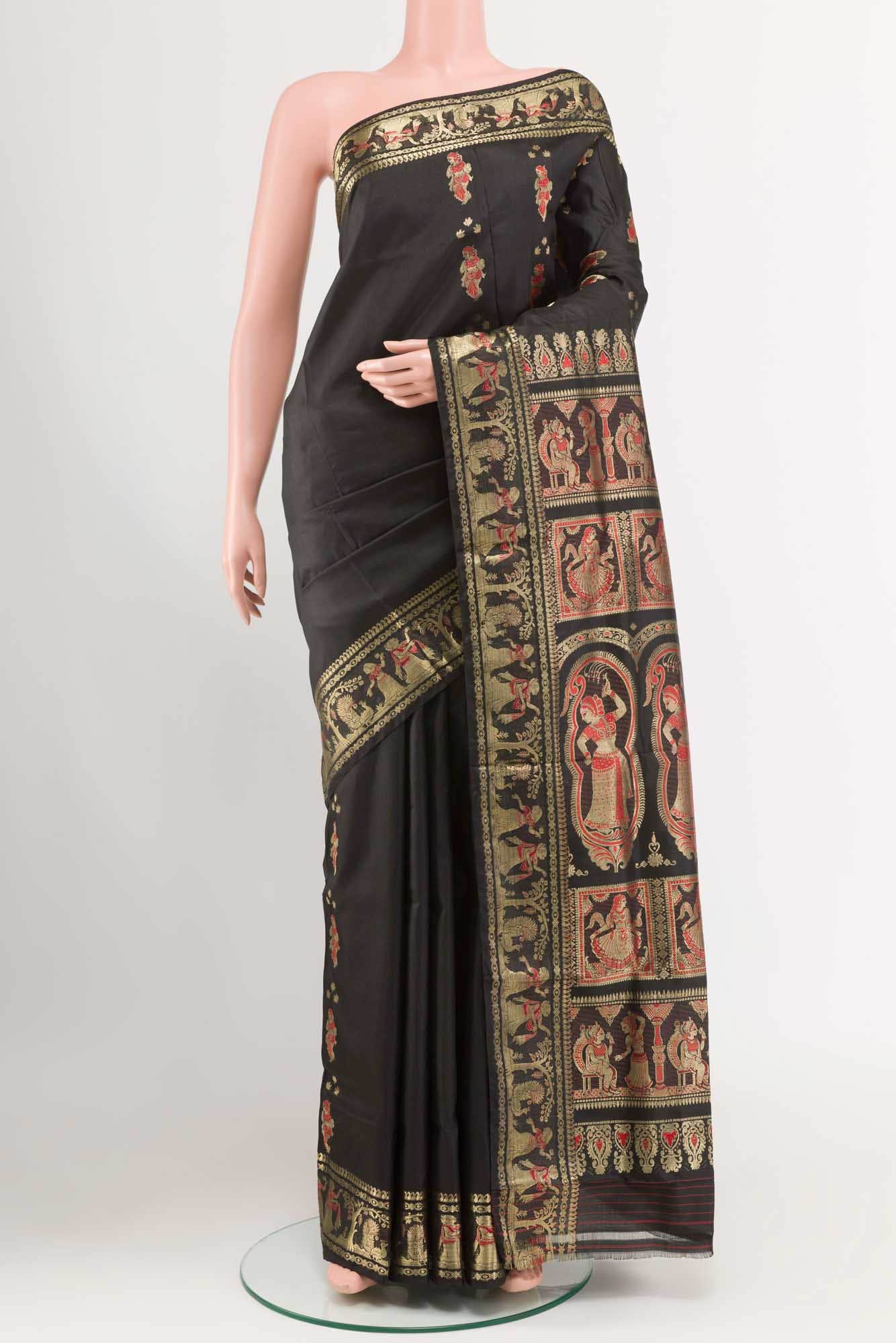 Black Baluchari Silk Saree