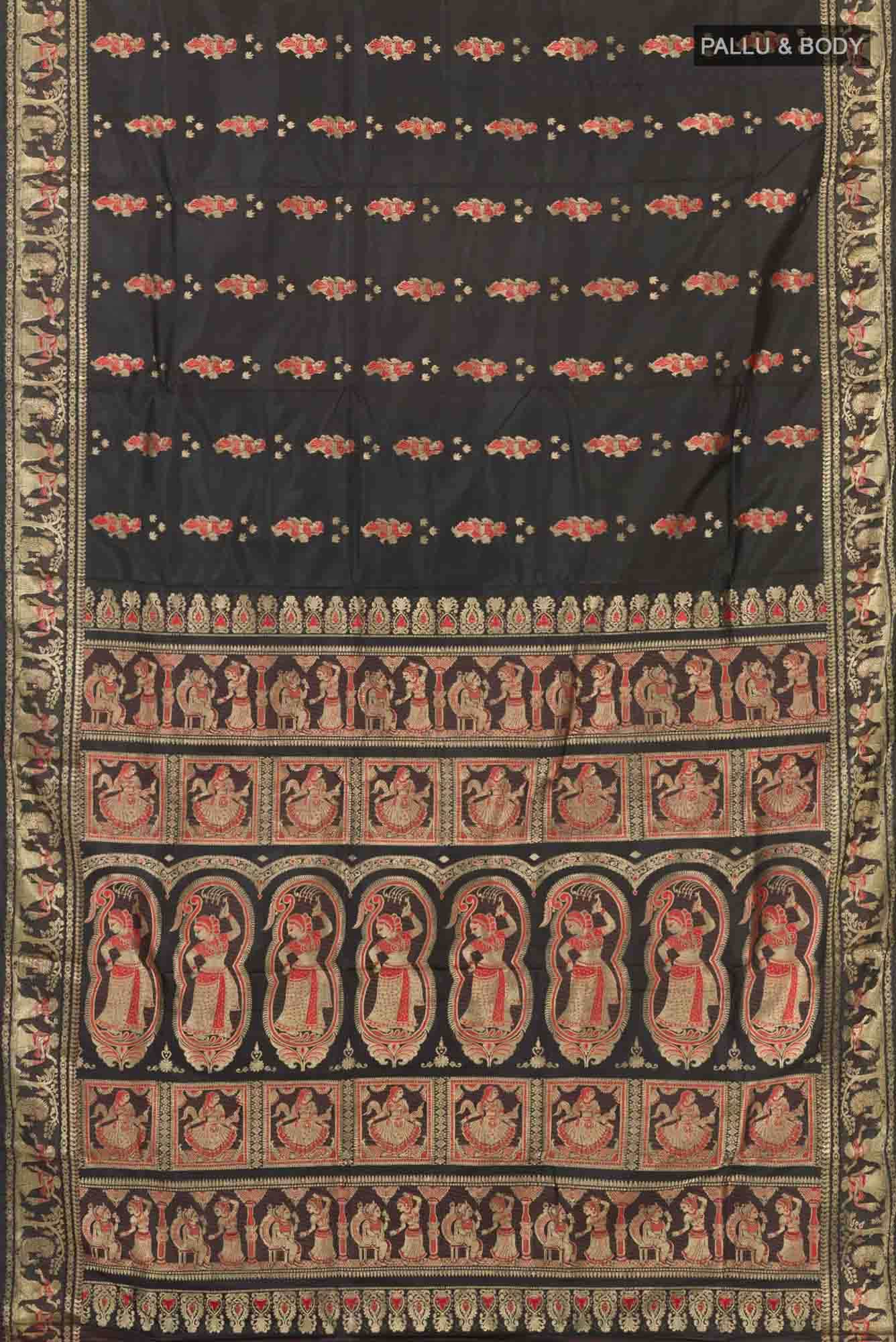 Black Baluchari Silk Saree