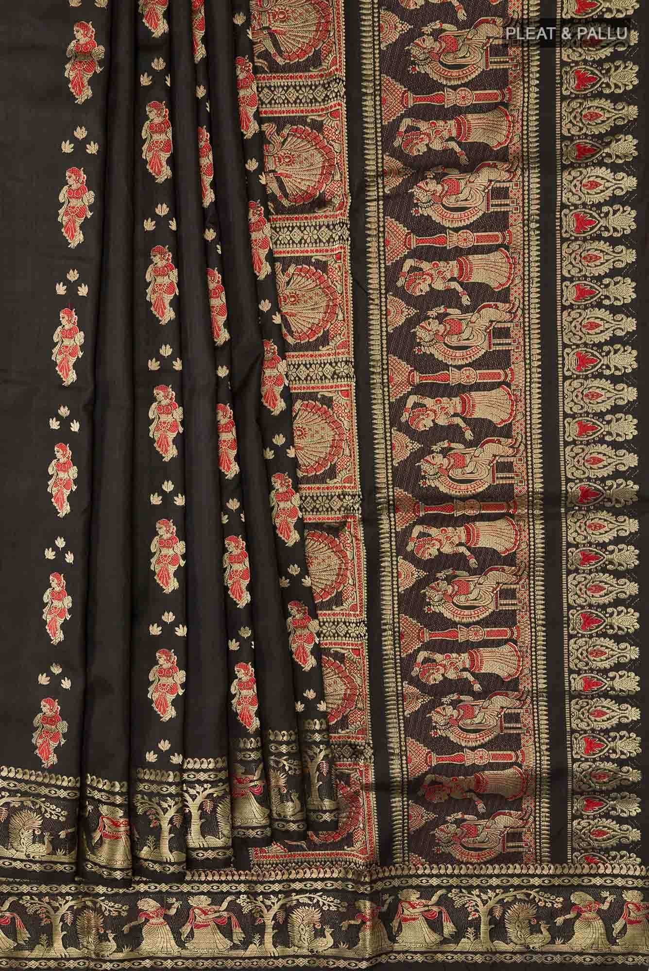 Black Baluchari Silk Saree