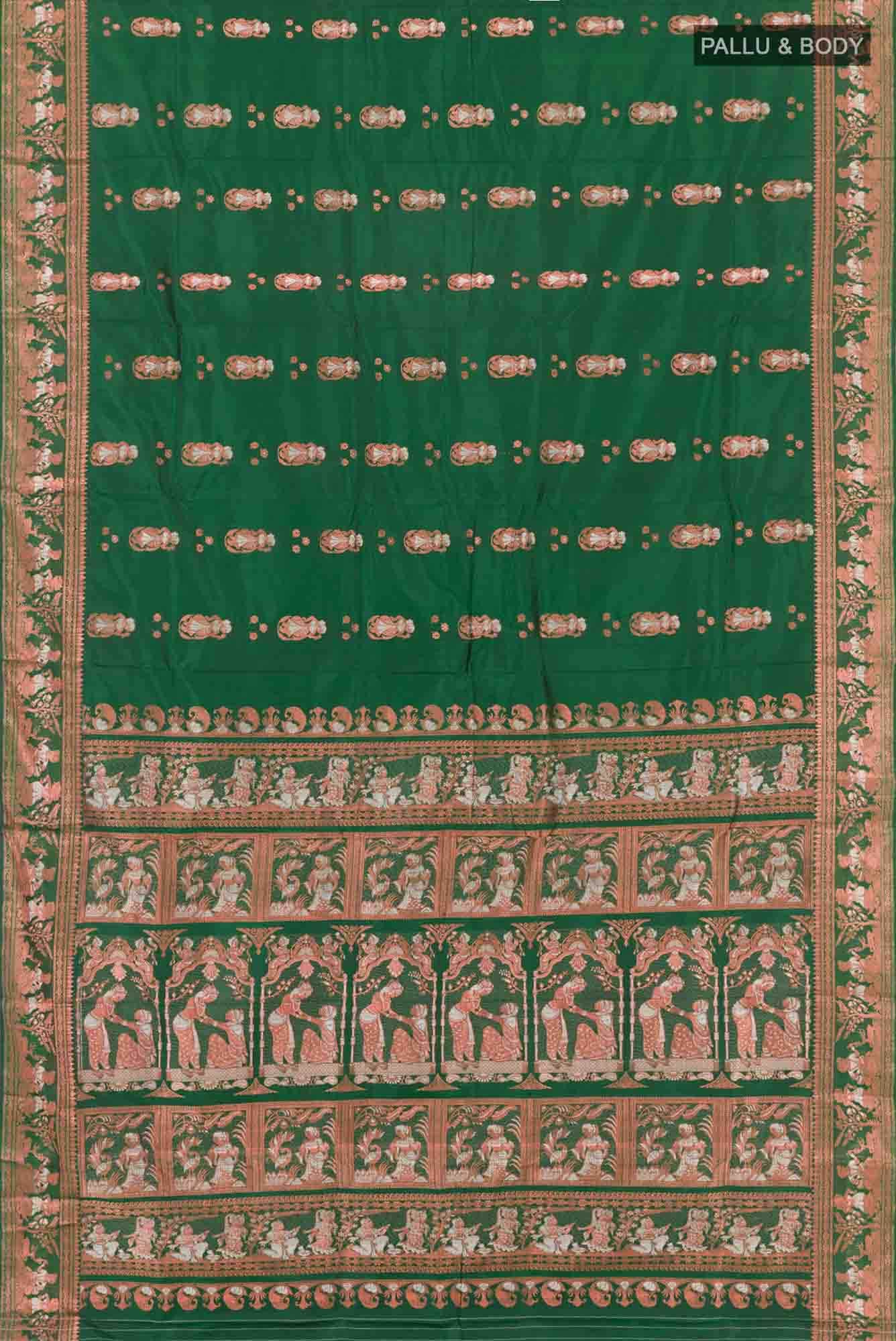 Green Baluchari Silk Saree