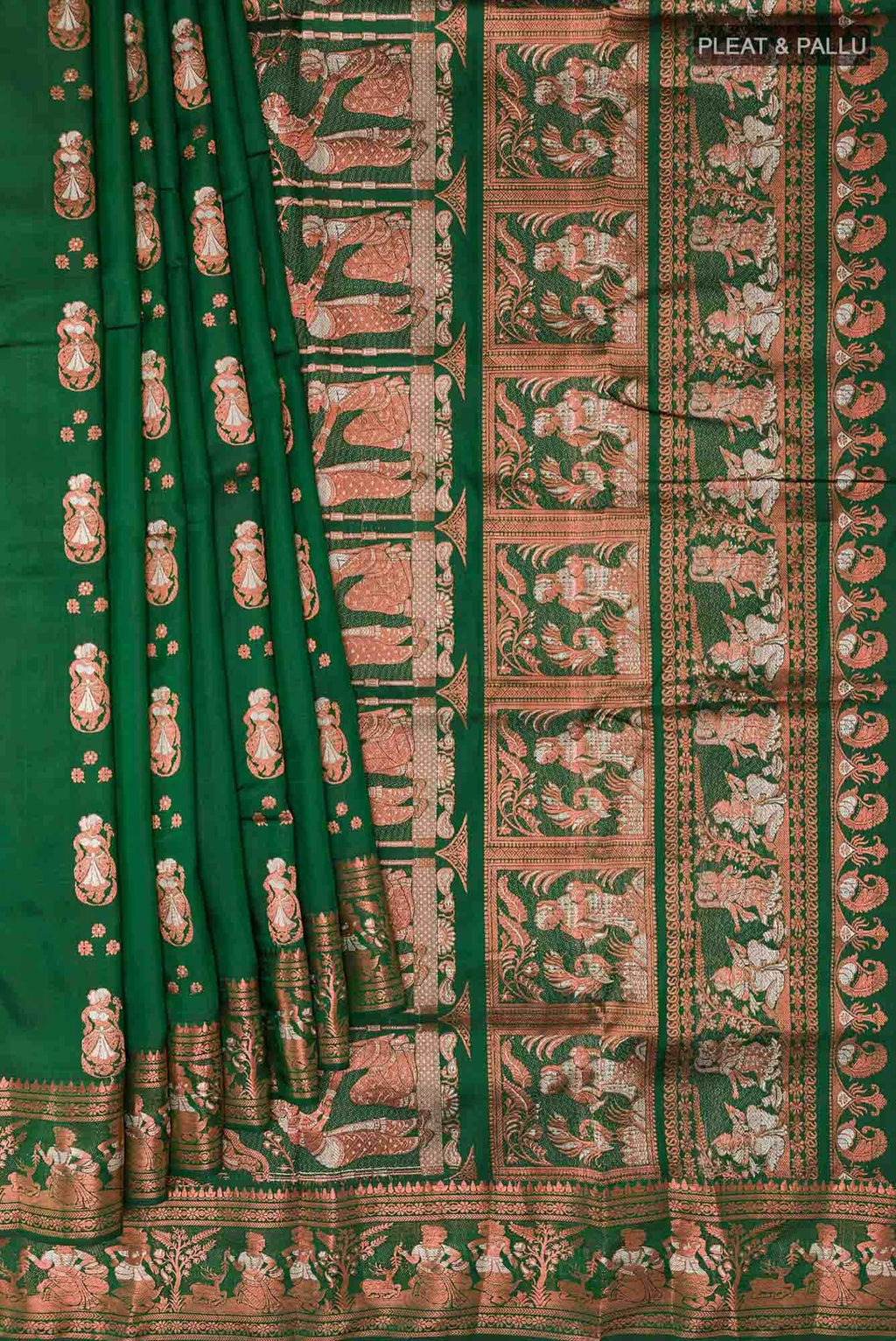 Green Baluchari Silk Saree